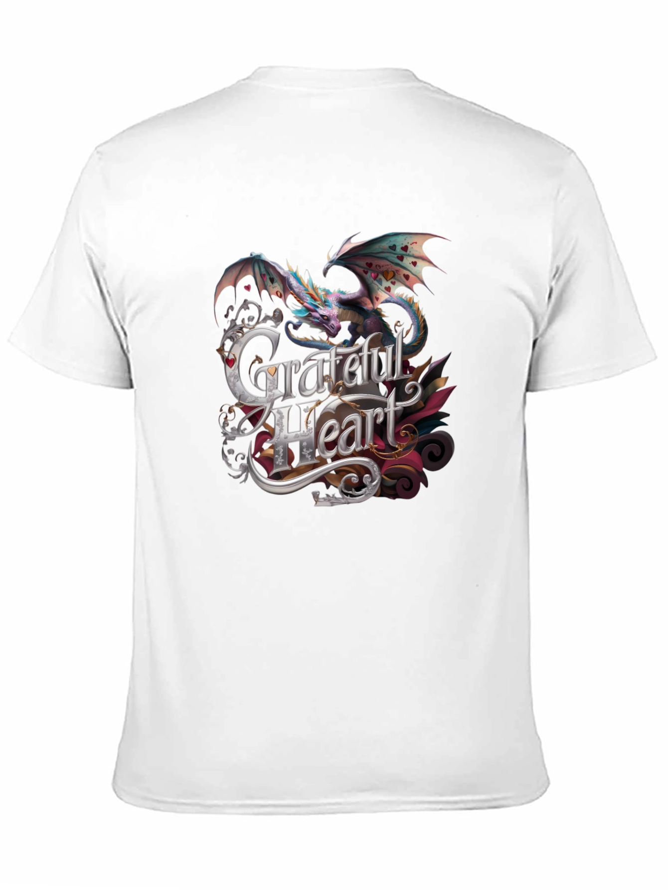 Grateful Heart Dragon Graphic Tee - Stylish Comfort