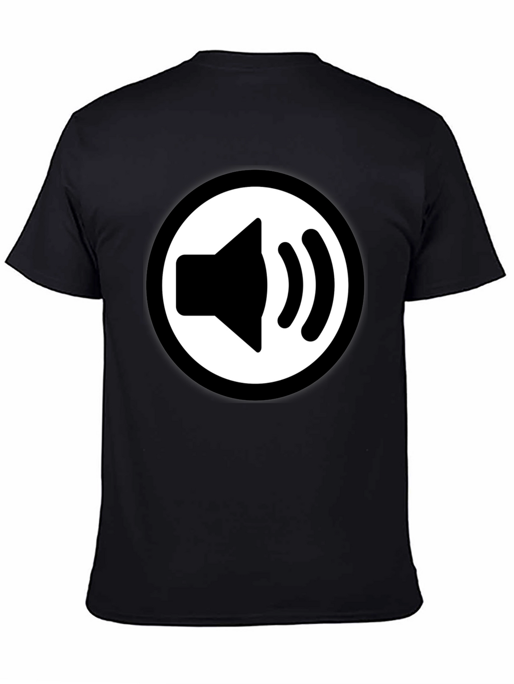 Speaker Icon Black T-Shirt