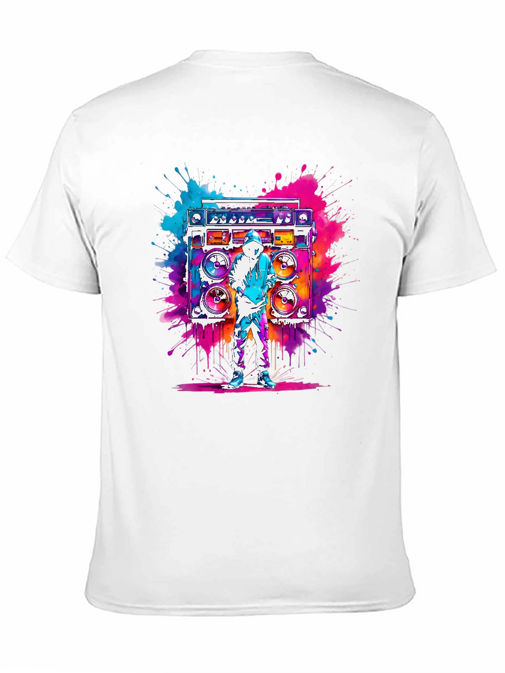 Boombox Graphic Tee - Retro Hip Hop Style