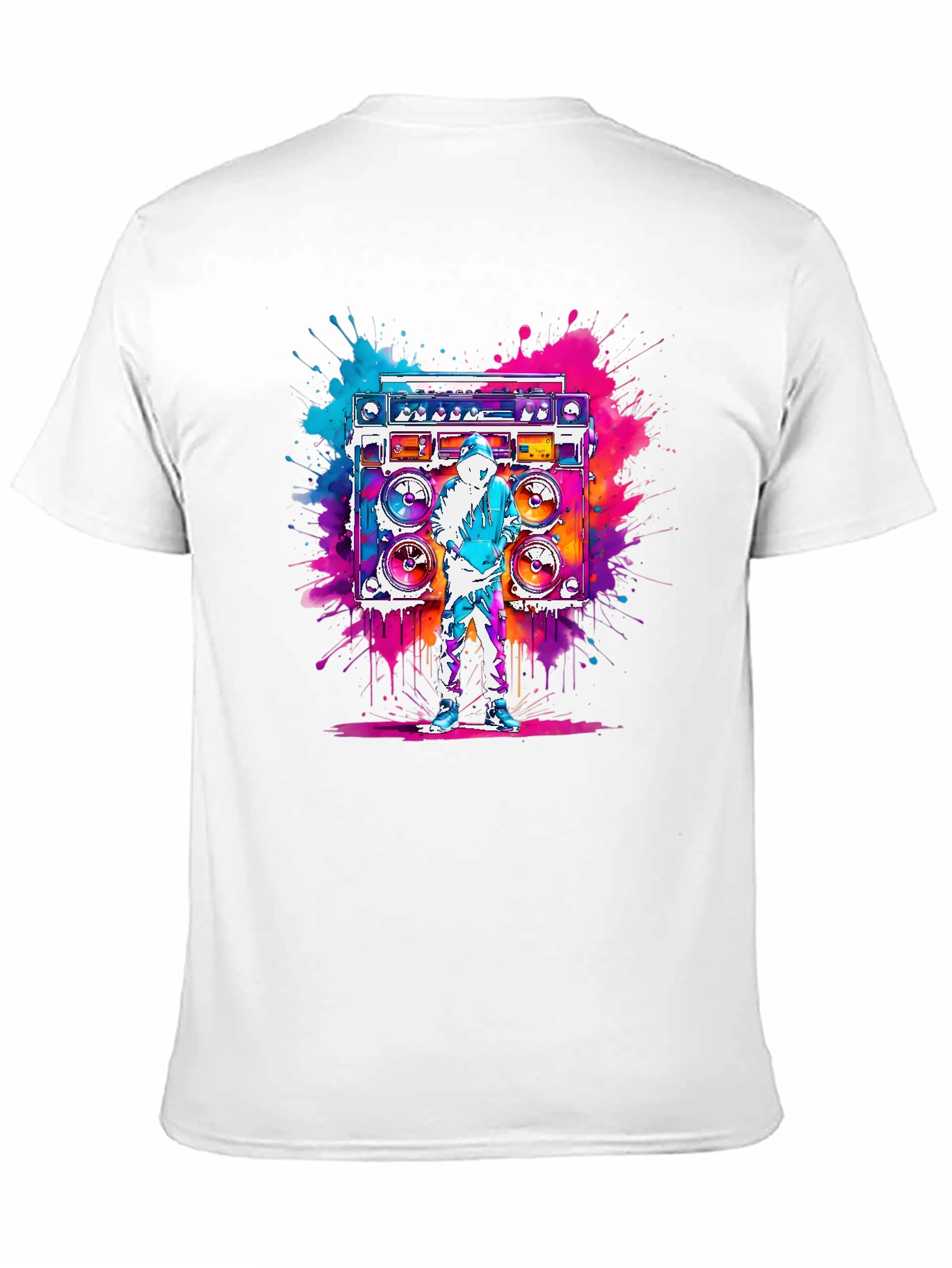 Boombox Graphic Tee - Retro Hip Hop Style