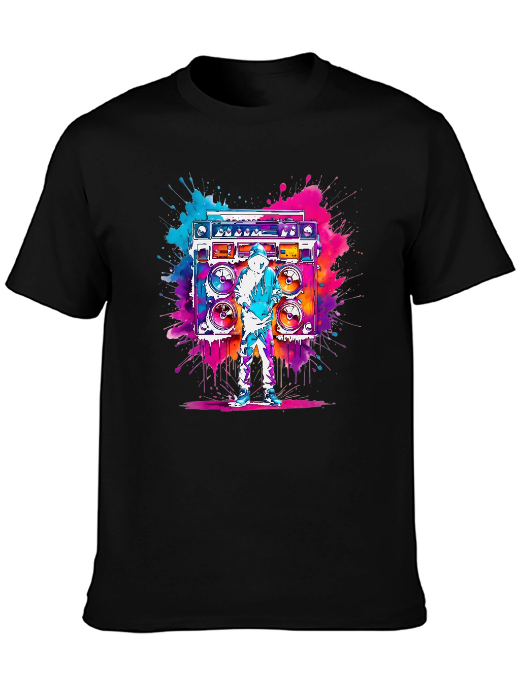 Boombox Graphic Tee - Retro Hip Hop Style