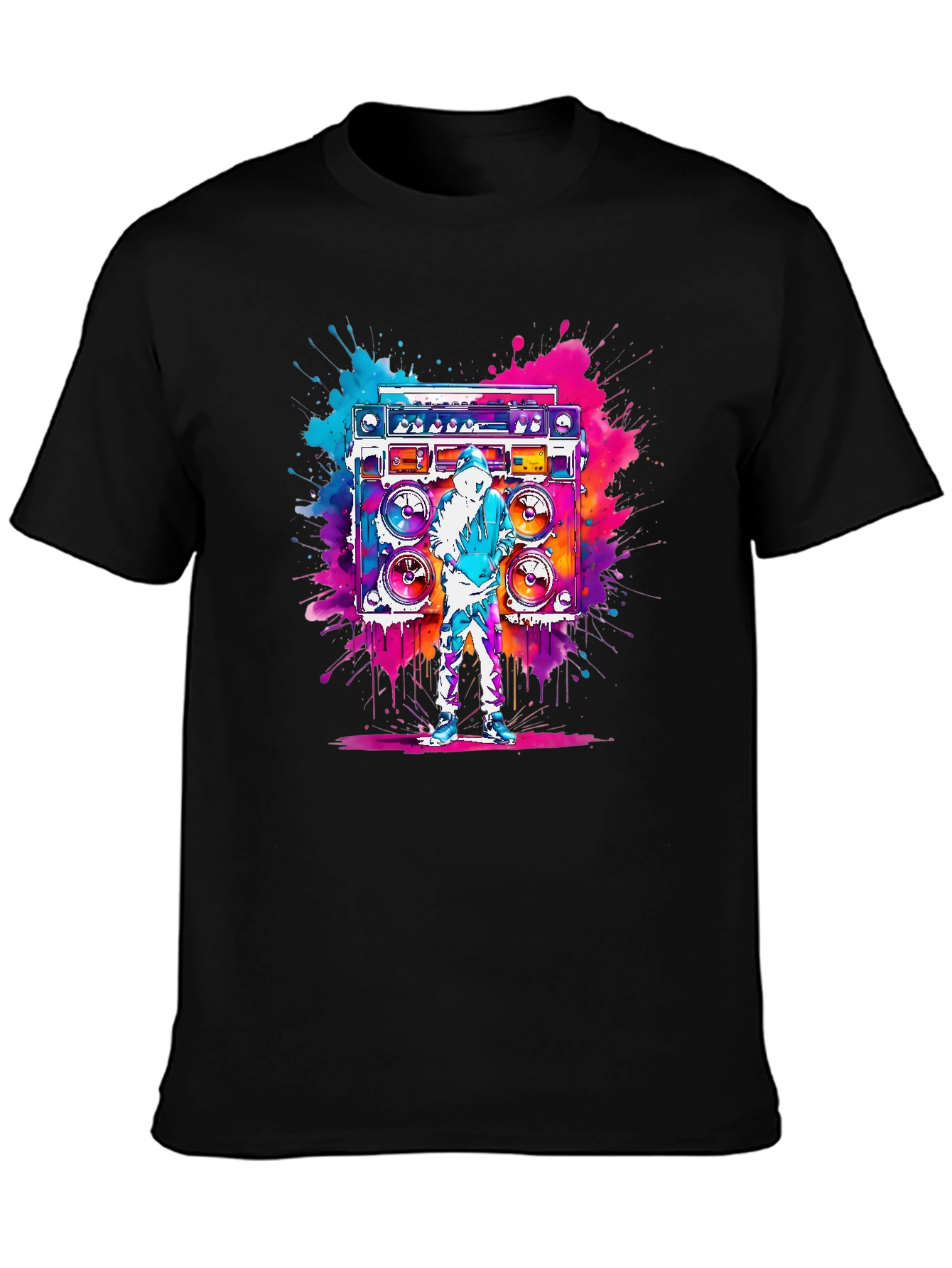 Boombox Graphic Tee - Retro Hip Hop Style