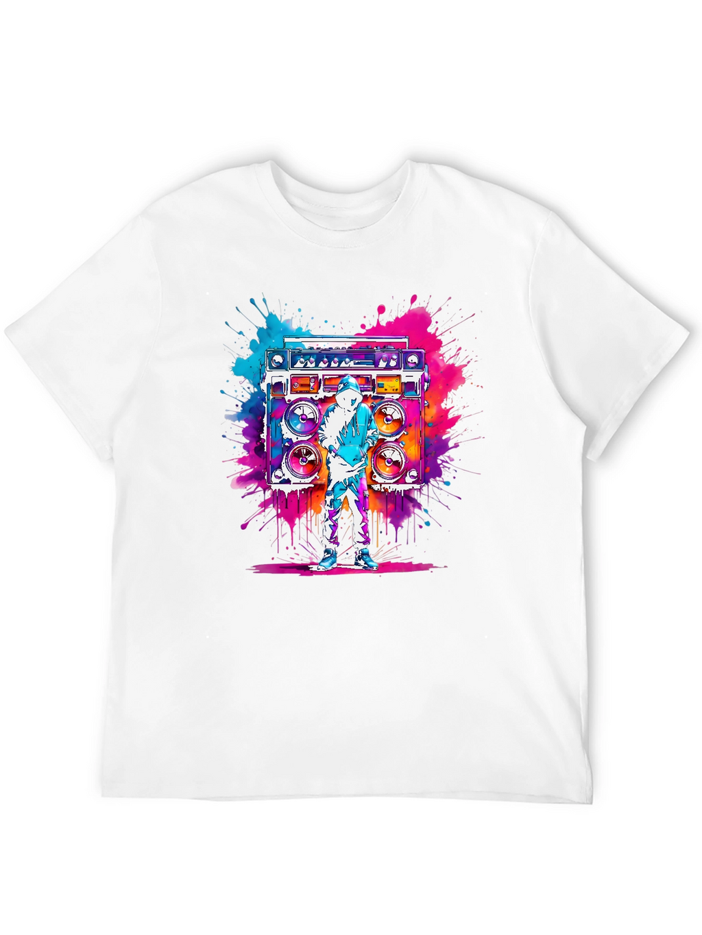 Boombox Graphic Tee - Retro Hip Hop Style