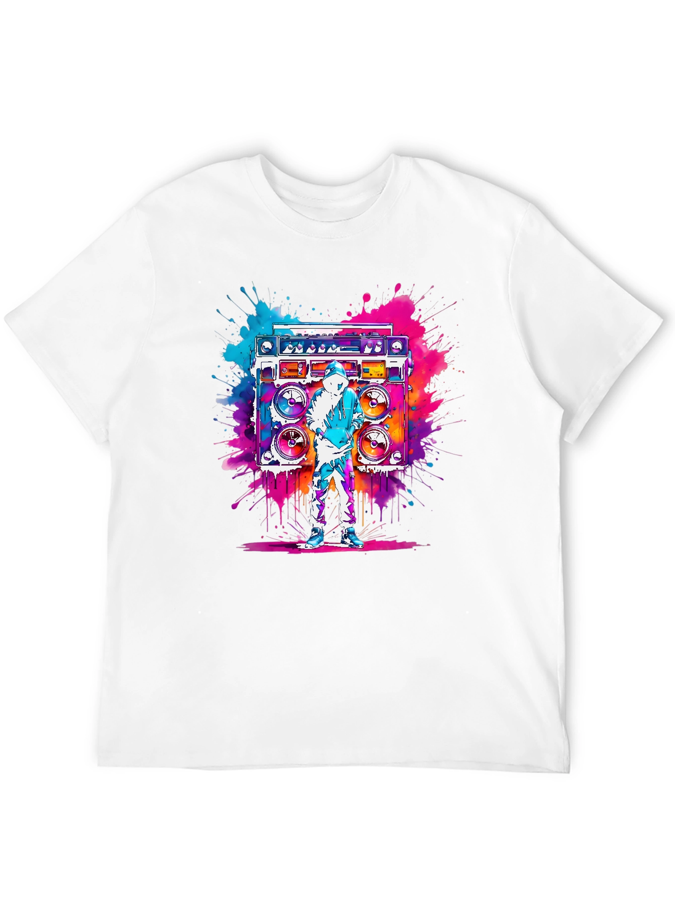 Boombox Graphic Tee - Retro Hip Hop Style