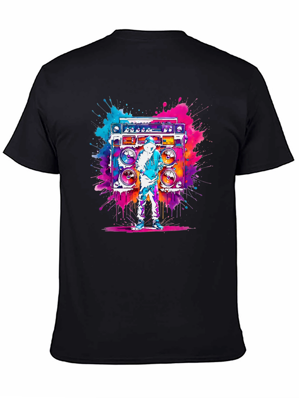 Boombox Graphic Tee - Retro Hip Hop Style
