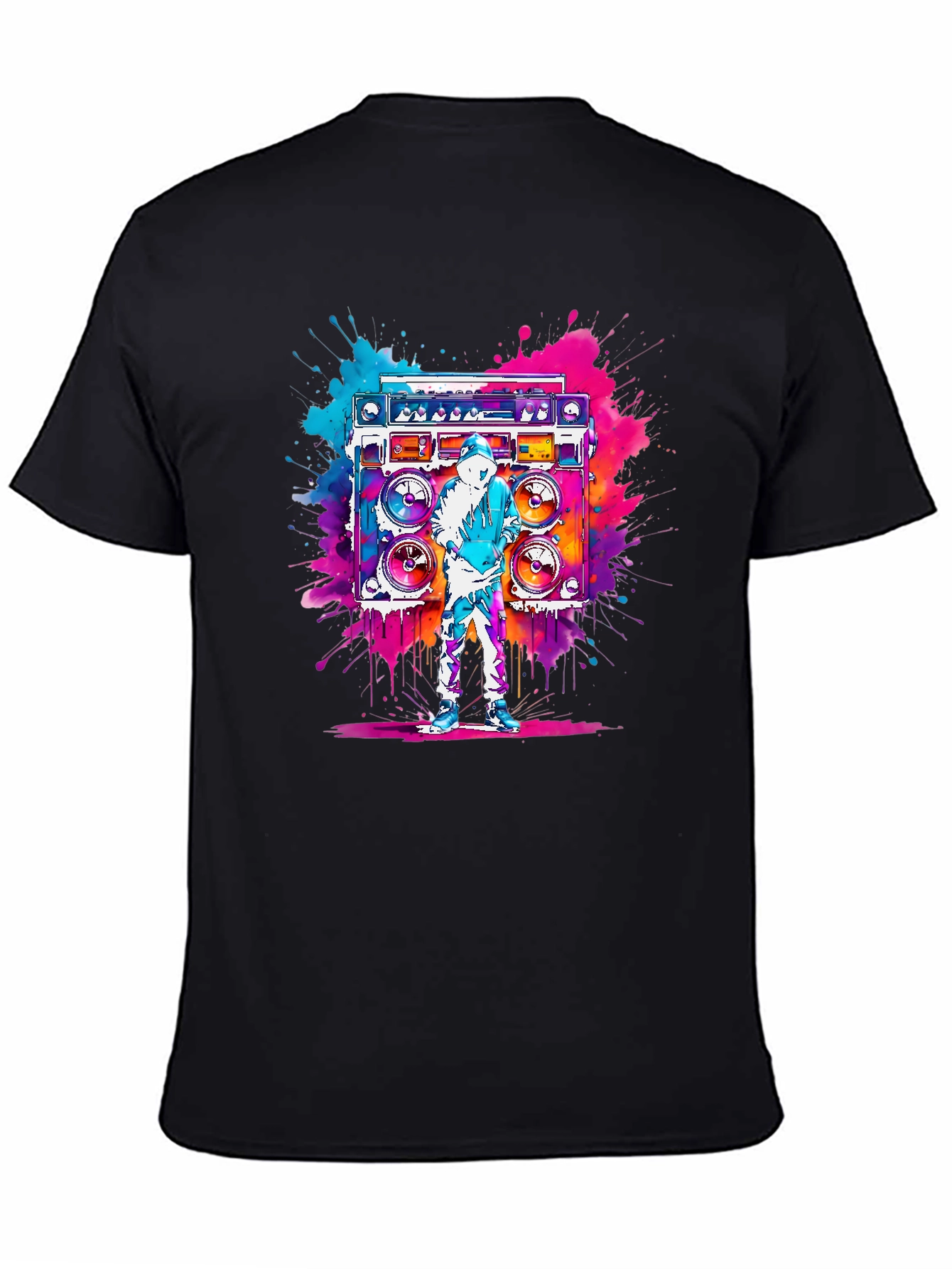 Boombox Graphic Tee - Retro Hip Hop Style