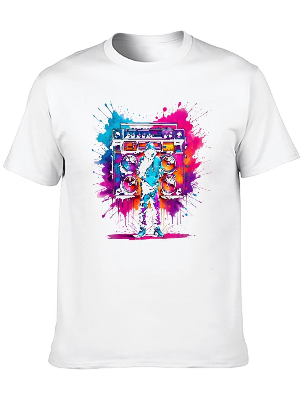 Boombox Graphic Tee - Retro Hip Hop Style