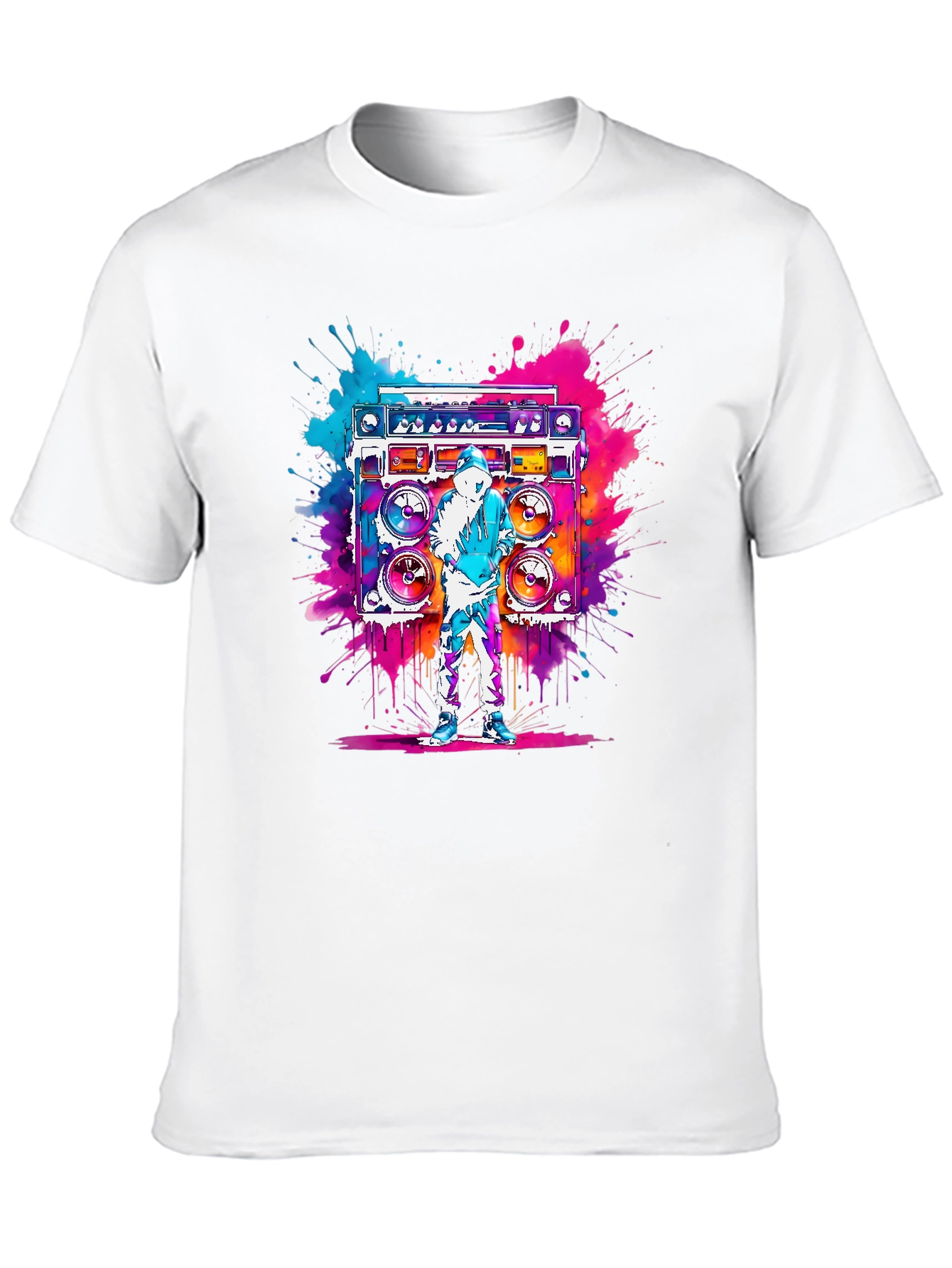 Boombox Graphic Tee - Retro Hip Hop Style