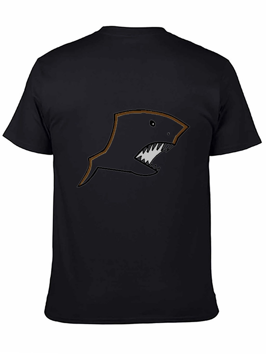 Mens Black Shark Graphic T-Shirt