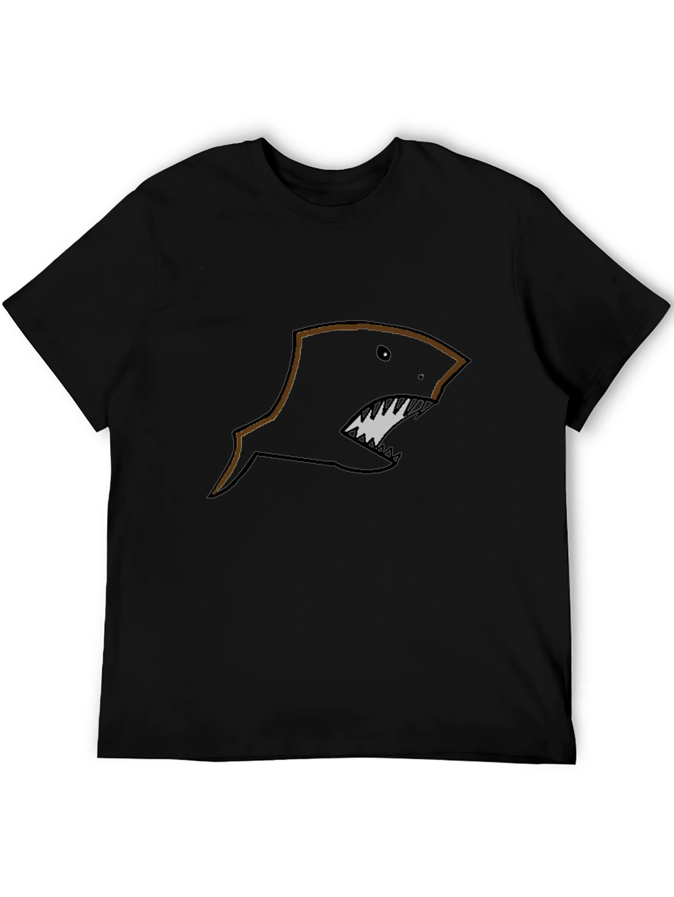 Mens Black Shark Graphic T-Shirt