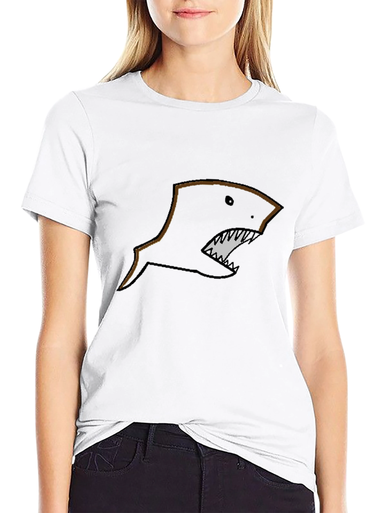 Mens Black Shark Graphic T-Shirt