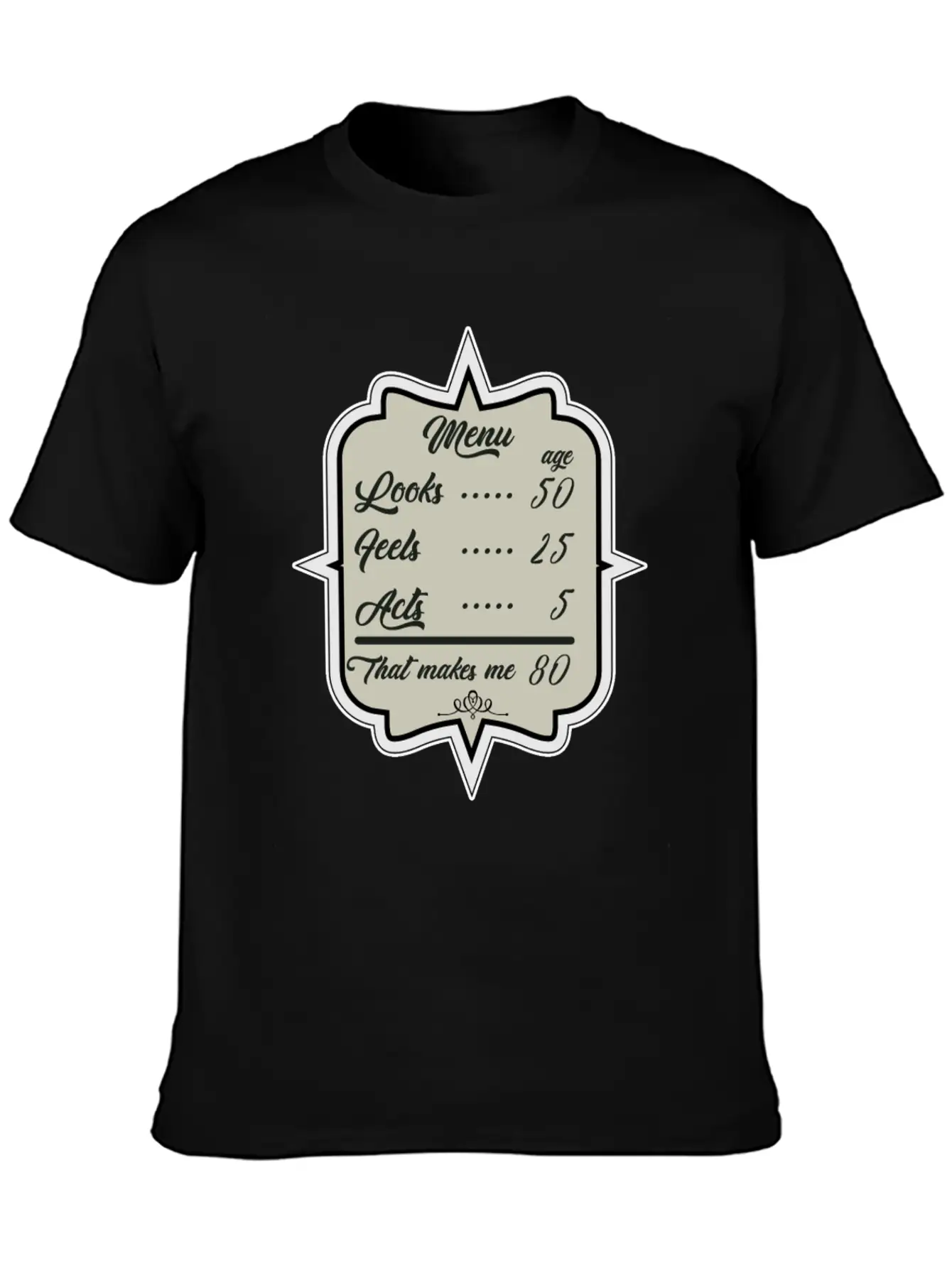 80. Birthday Look Like 50 Basic Graphic T-Shirt – Daily Comfort In Soft Cotton