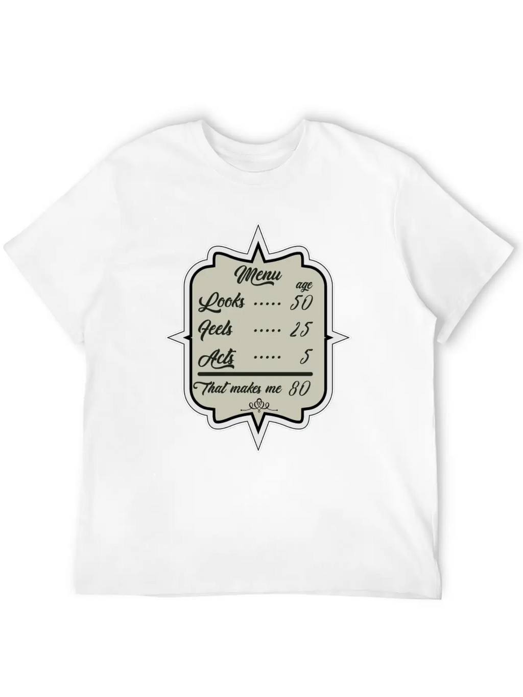 80. Birthday Look Like 50 Basic Graphic T-Shirt – Daily Comfort In Soft Cotton