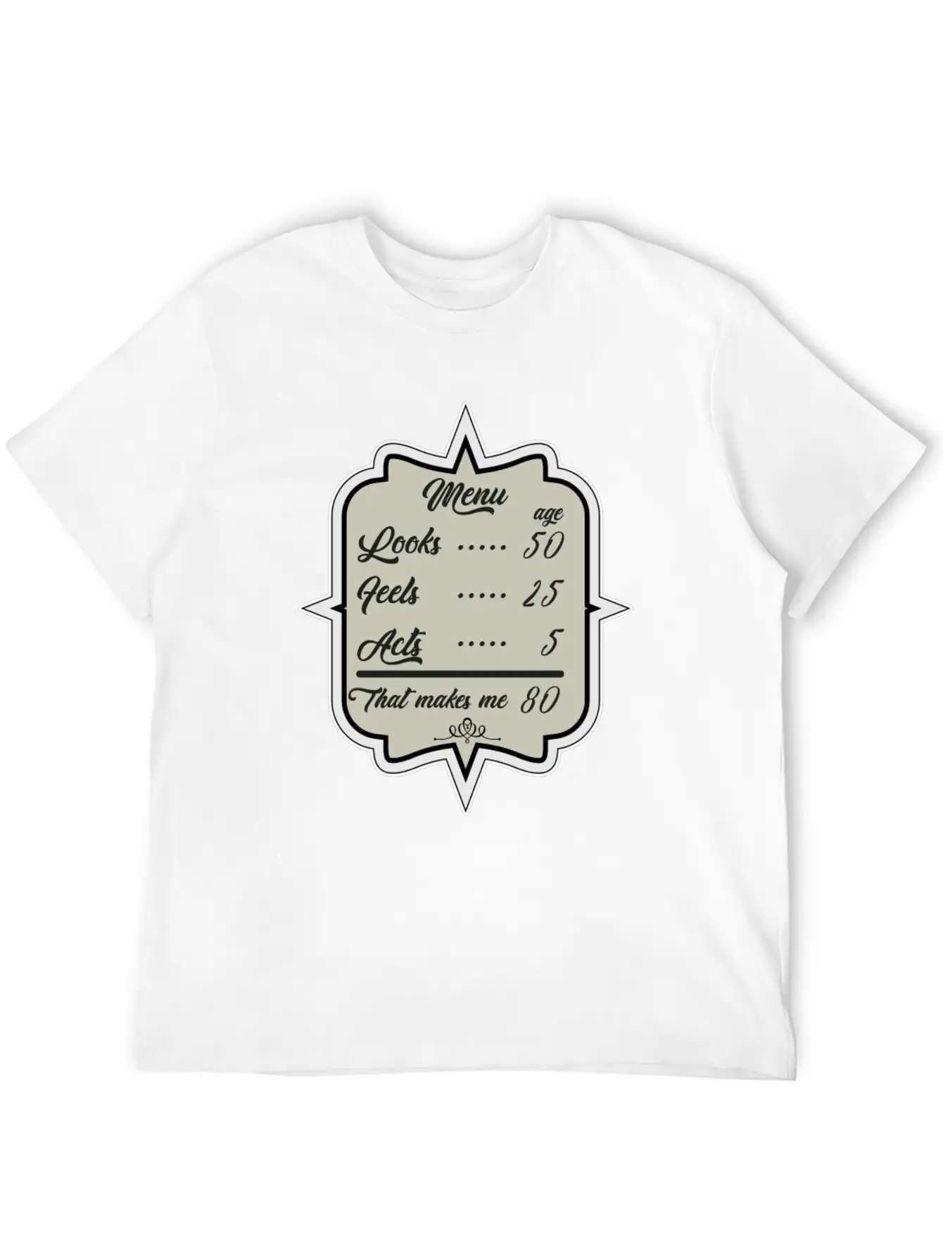 80. Birthday Look Like 50 Basic Graphic T-Shirt – Daily Comfort In Soft Cotton