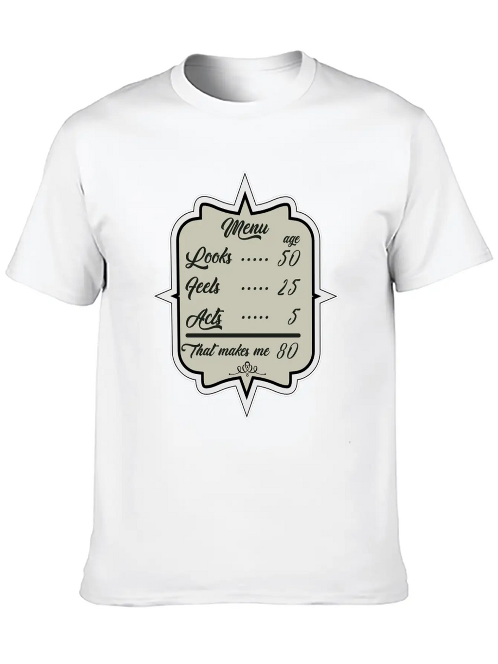 80. Birthday Look Like 50 Basic Graphic T-Shirt – Daily Comfort In Soft Cotton