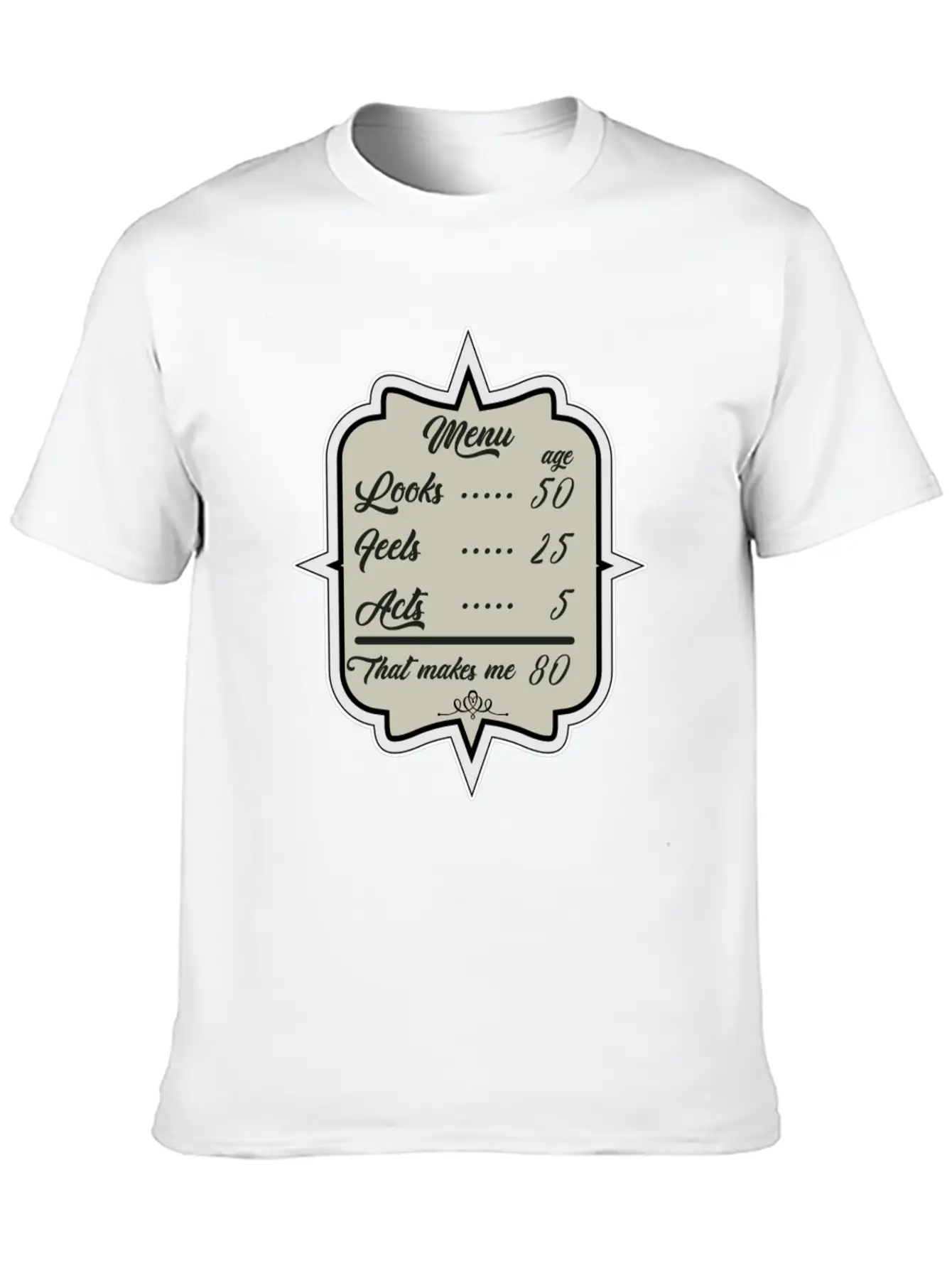 80. Birthday Look Like 50 Basic Graphic T-Shirt – Daily Comfort In Soft Cotton