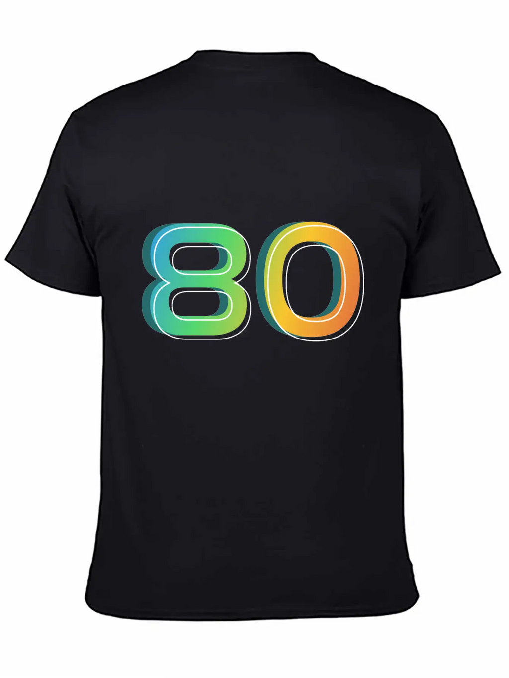 80 Number Unisex Casual T-Shirt – Clean Design For Daily Comfort