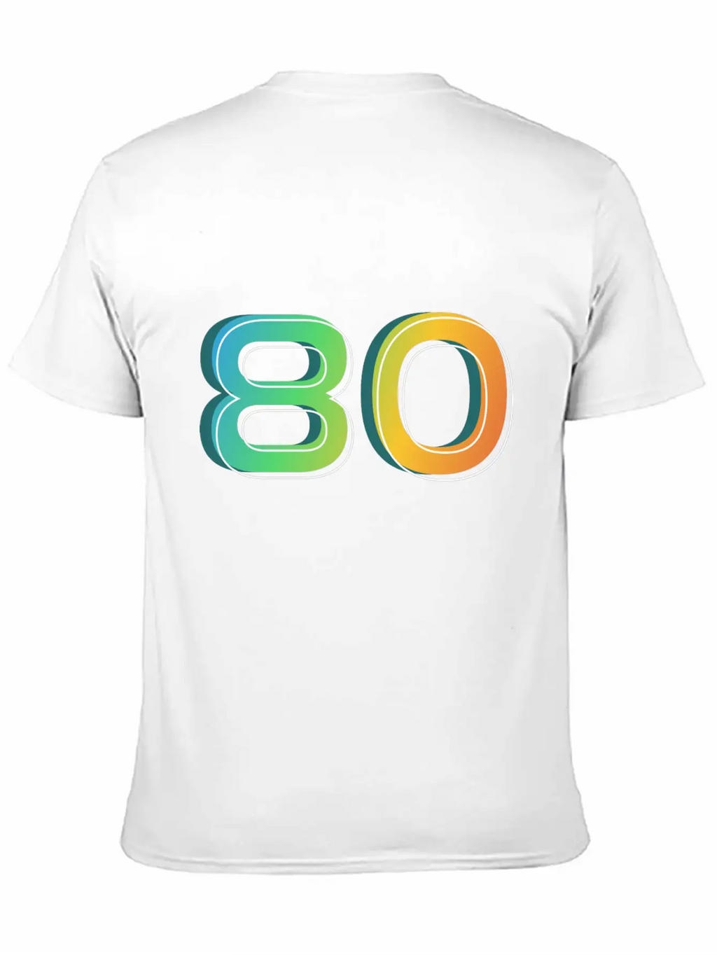 80 Number Unisex Casual T-Shirt – Clean Design For Daily Comfort