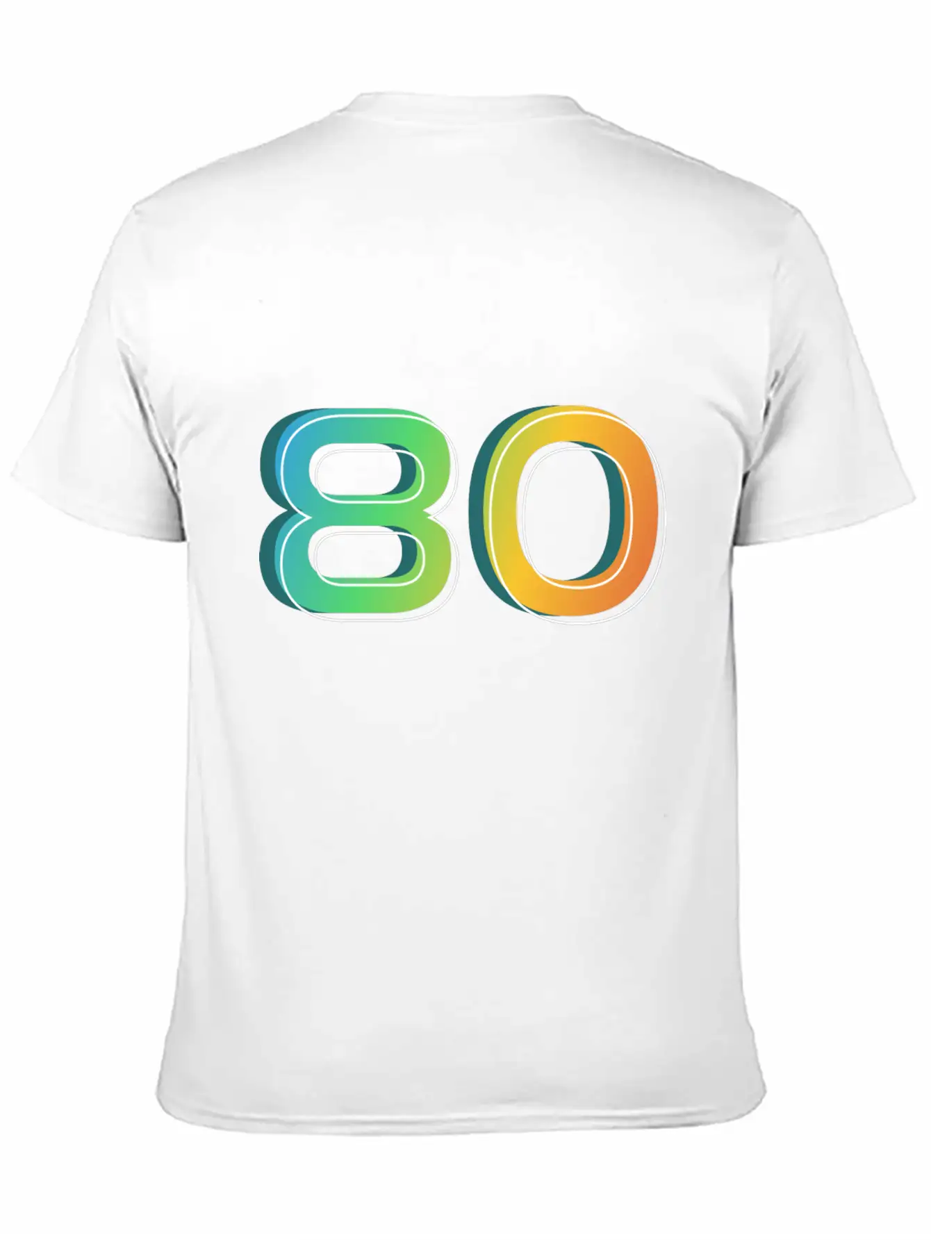 80 Number Unisex Casual T-Shirt – Clean Design For Daily Comfort