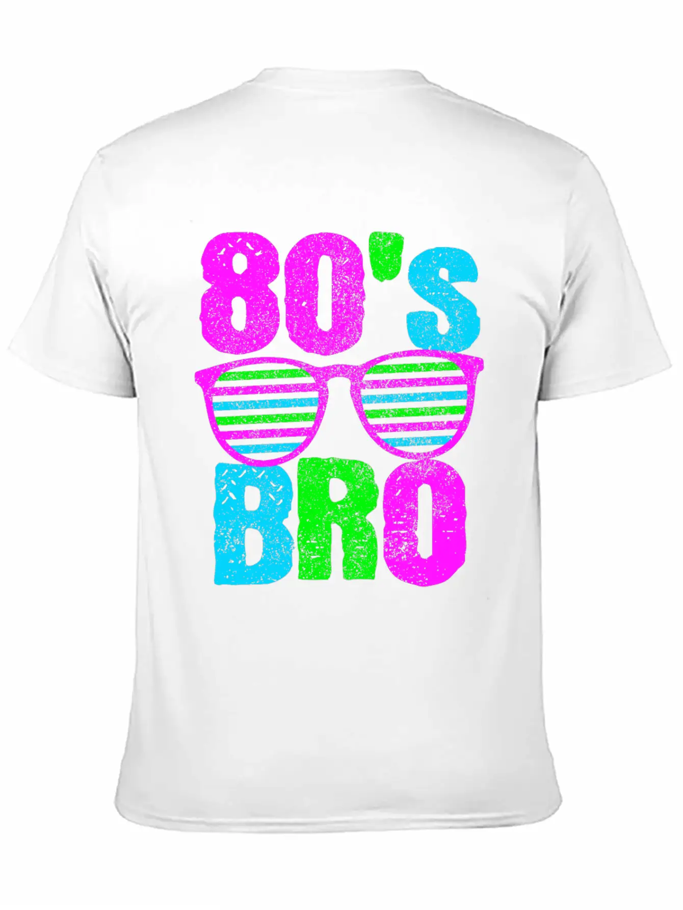 80s Bro - Retro Sunglasses Neon Disco Stylish Everyday T-Shirt – Unisex Basic Cotton Tee