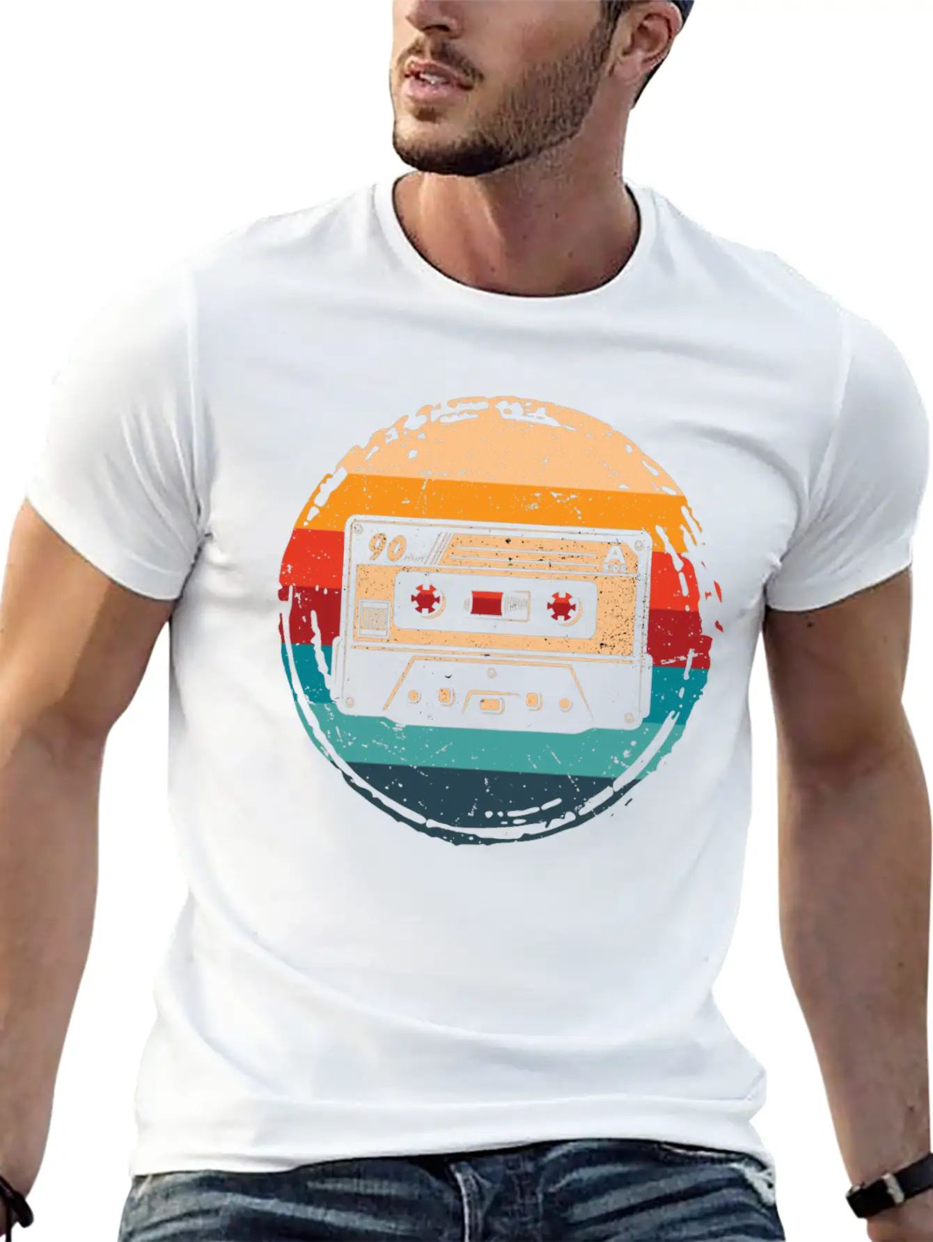 80's Cassette Tape 1990s Pencil Winding Cassette Timeless Short Sleeve Tee – Comfy And Minimalist Design