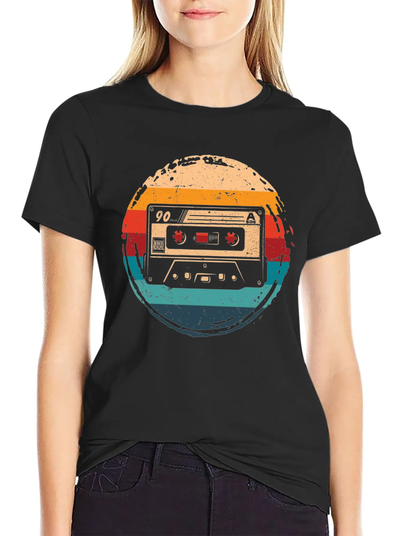 80's Cassette Tape 1990s Pencil Winding Cassette Timeless Short Sleeve Tee – Comfy And Minimalist Design