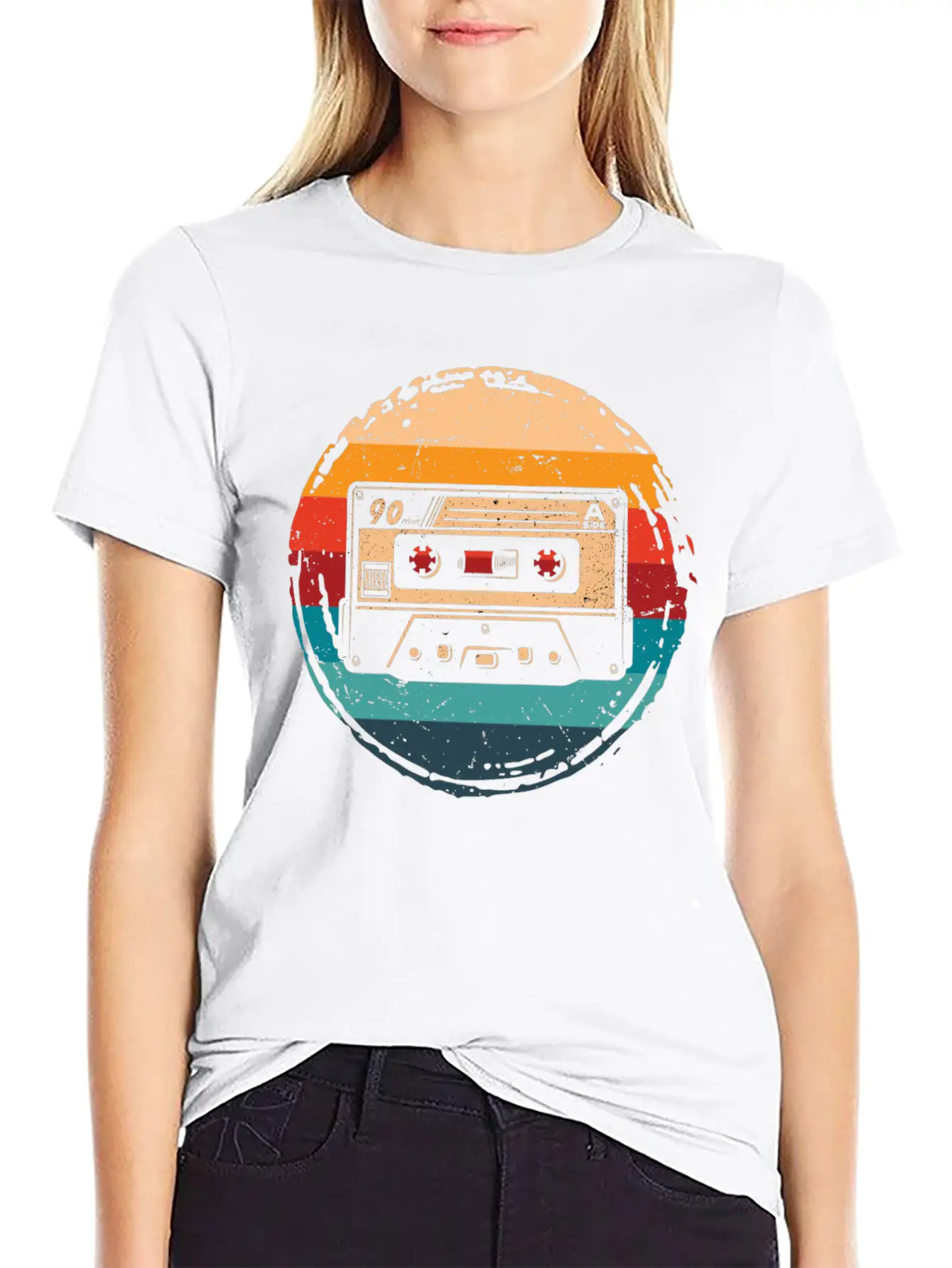 80's Cassette Tape 1990s Pencil Winding Cassette Timeless Short Sleeve Tee – Comfy And Minimalist Design