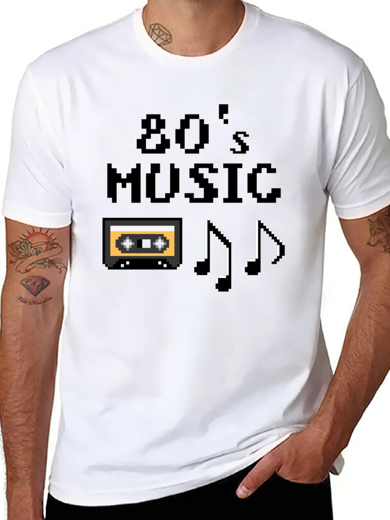 80s Music Breathable Soft Cotton T-Shirt – Timeless Casual Look