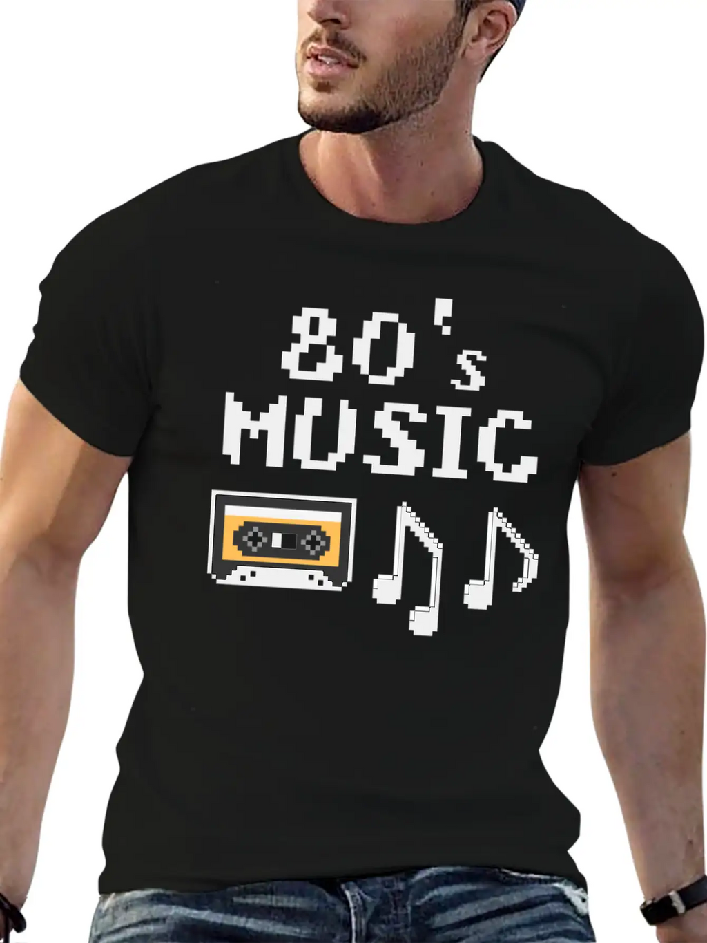 80s Music Breathable Soft Cotton T-Shirt – Timeless Casual Look