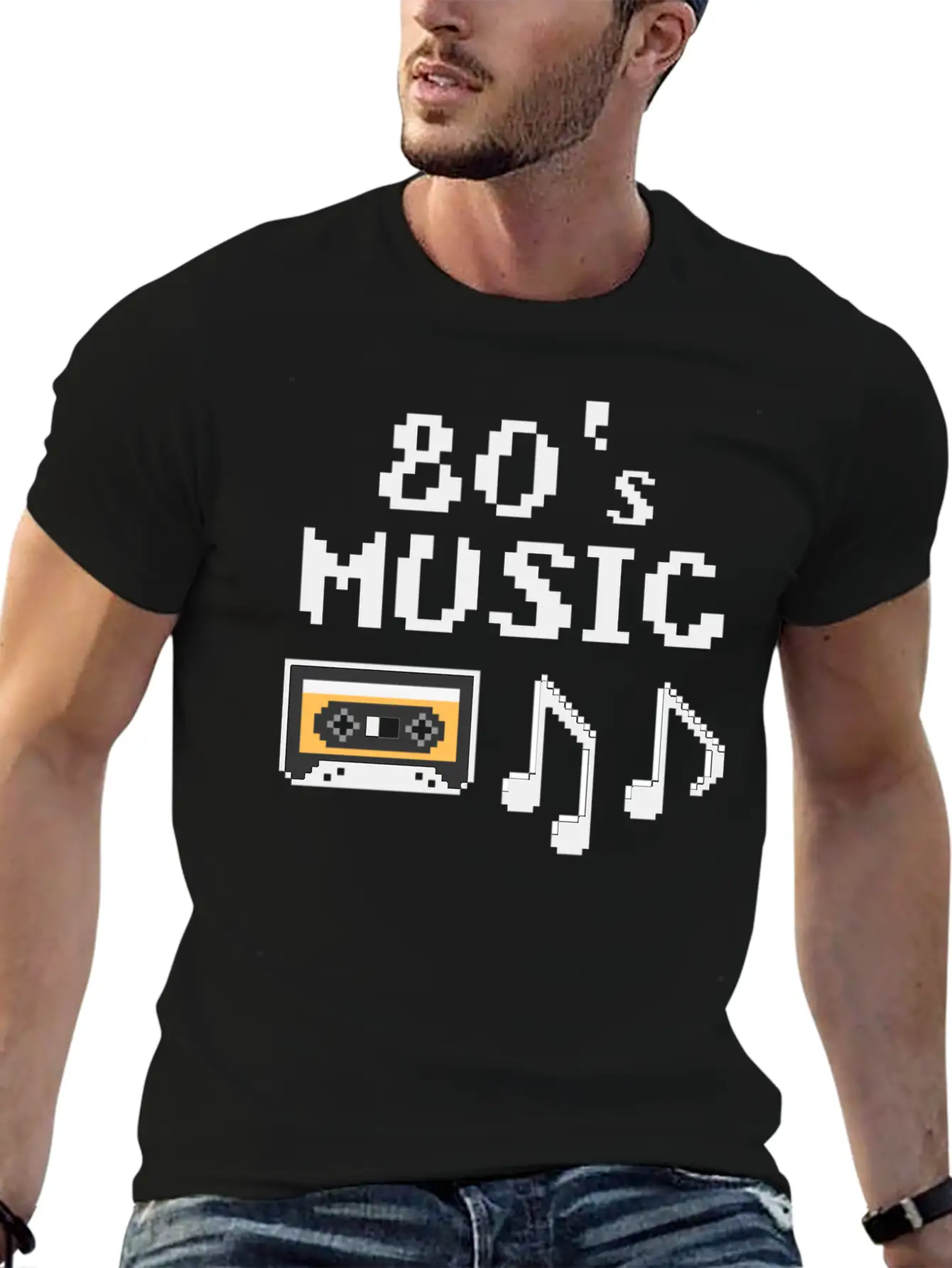 80s Music Breathable Soft Cotton T-Shirt – Timeless Casual Look