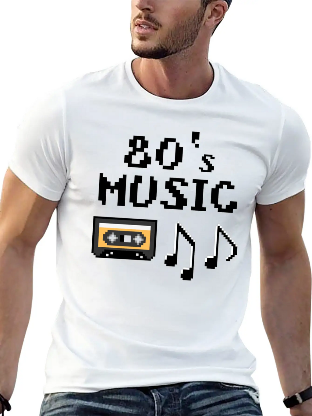 80s Music Breathable Soft Cotton T-Shirt – Timeless Casual Look