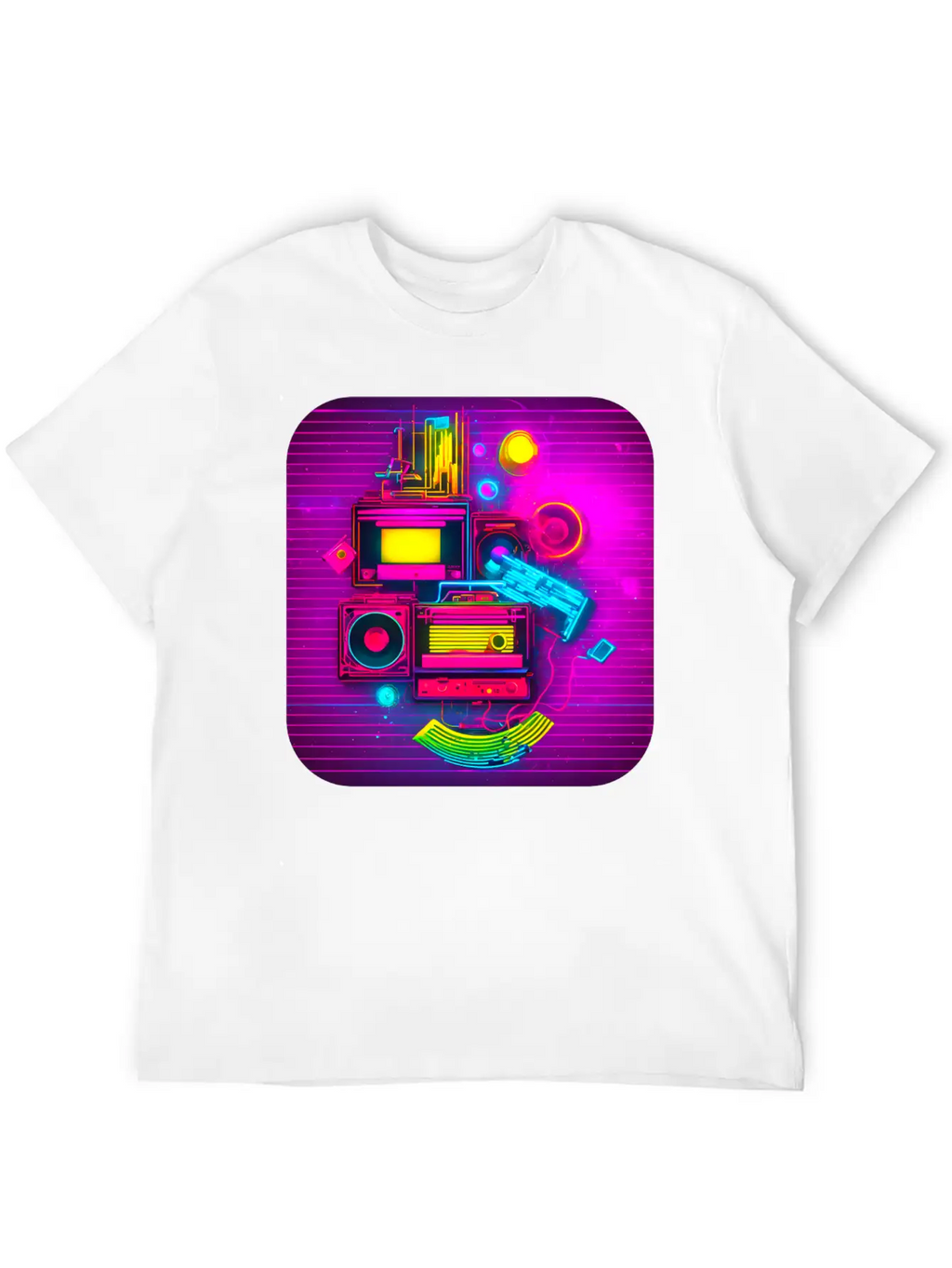 80s Retro Vintage Party Radio Stylish Everyday T-Shirt – Unisex Basic Cotton Tee