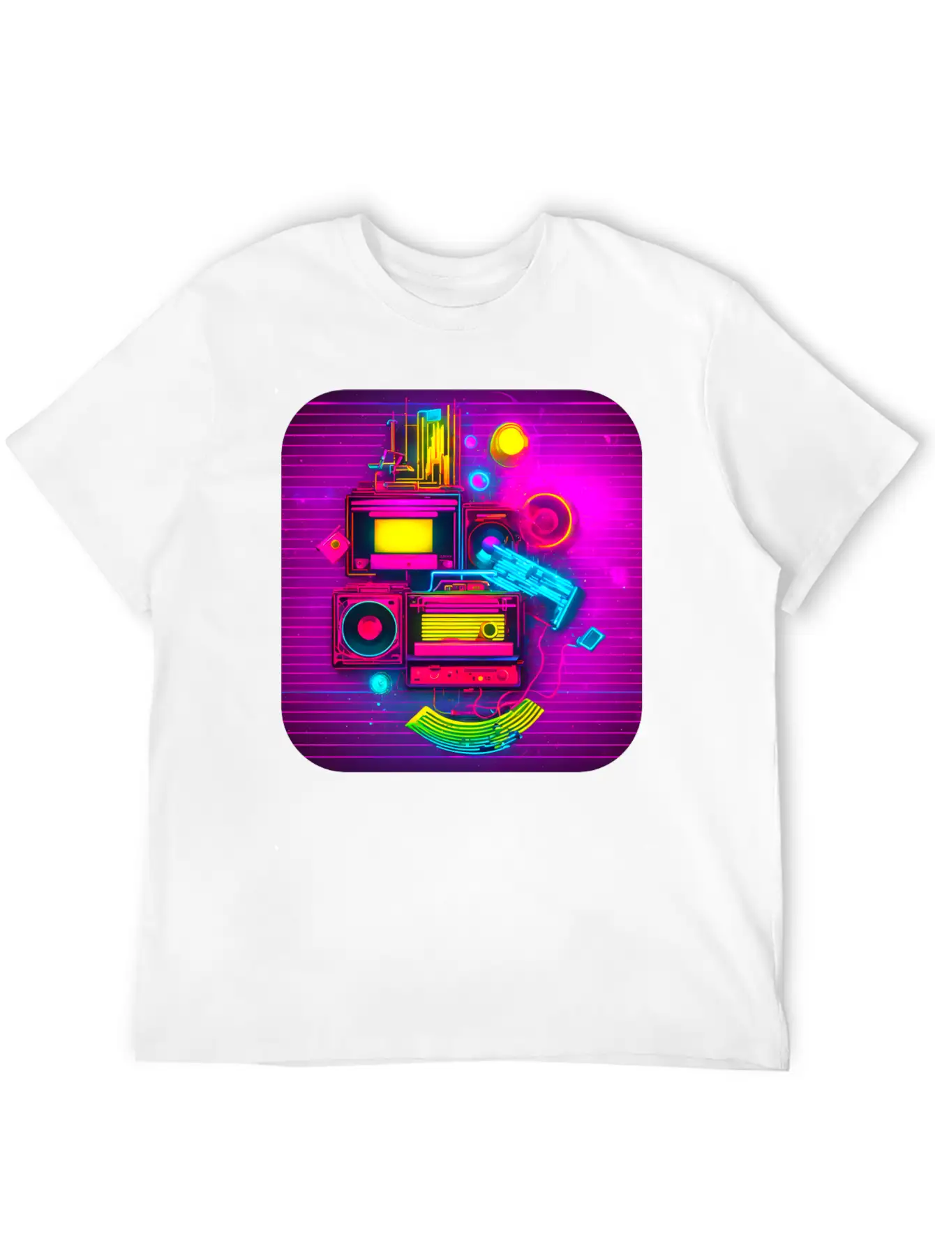 80s Retro Vintage Party Radio Stylish Everyday T-Shirt – Unisex Basic Cotton Tee