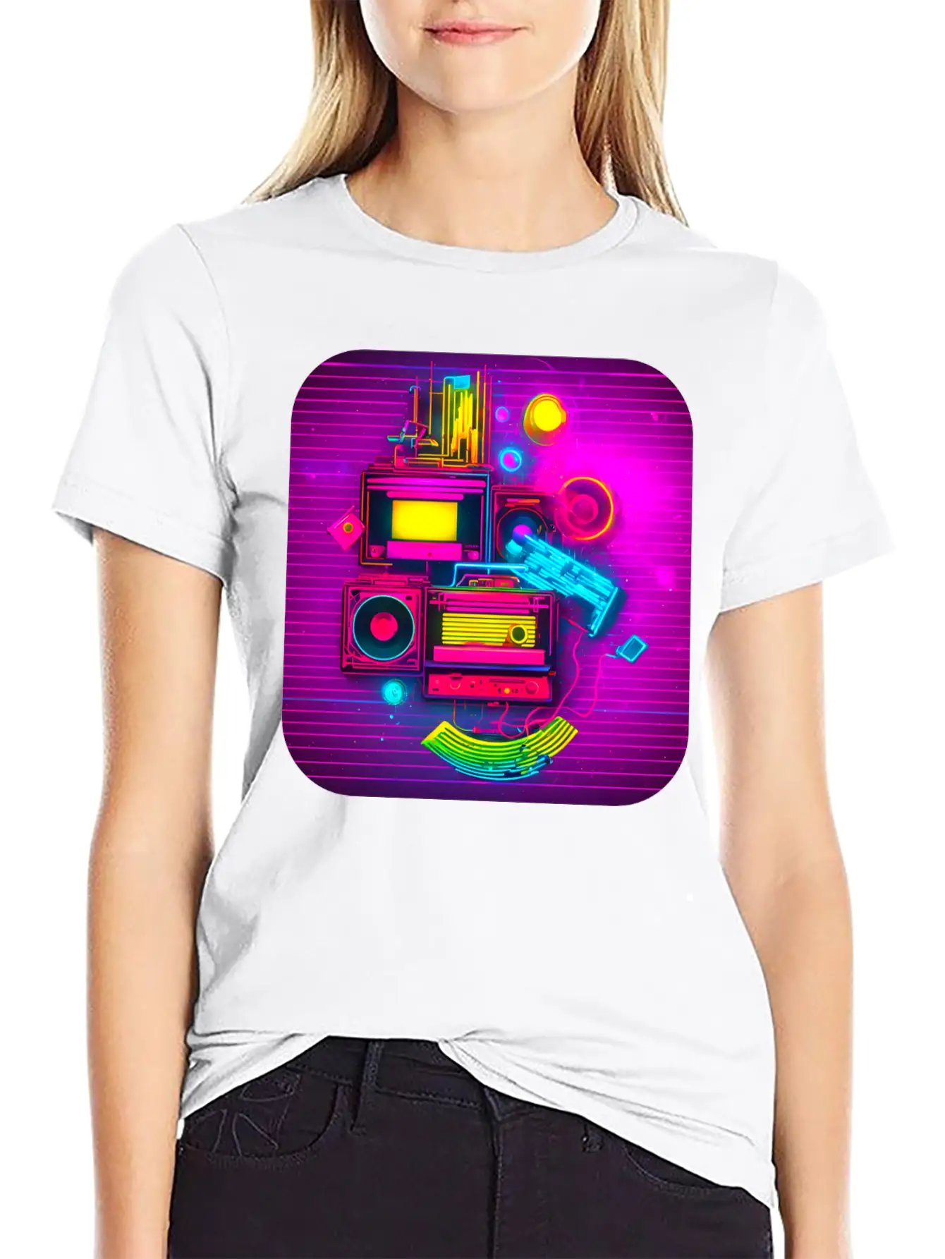 80s Retro Vintage Party Radio Stylish Everyday T-Shirt – Unisex Basic Cotton Tee
