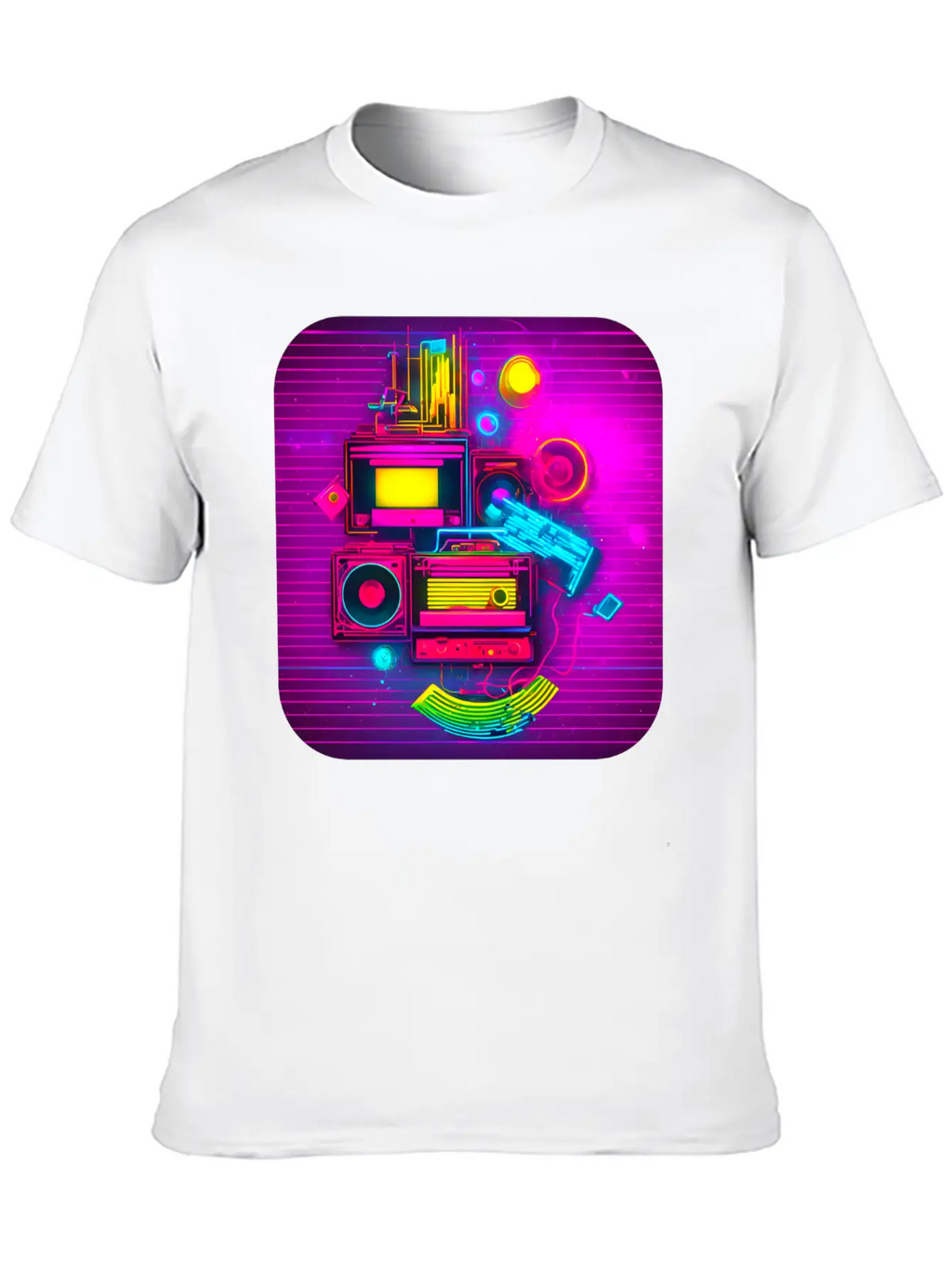 80s Retro Vintage Party Radio Stylish Everyday T-Shirt – Unisex Basic Cotton Tee