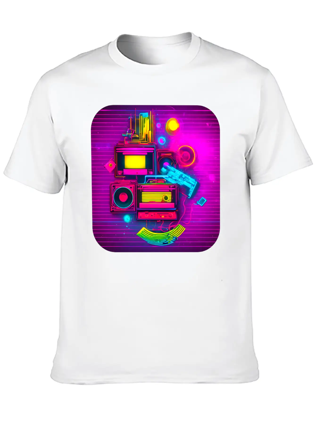 80s Retro Vintage Party Radio Stylish Everyday T-Shirt – Unisex Basic Cotton Tee