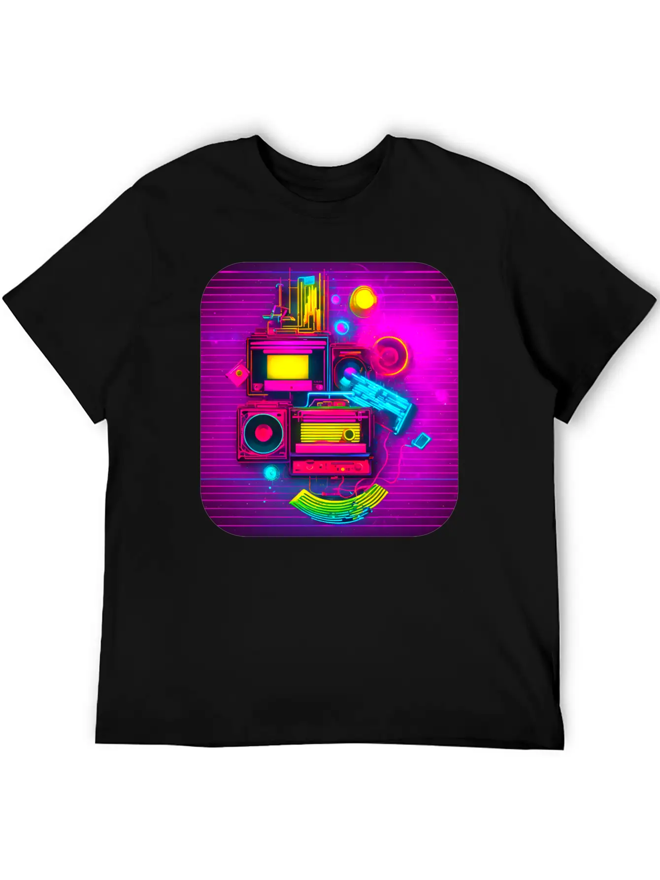 80s Retro Vintage Party Radio Stylish Everyday T-Shirt – Unisex Basic Cotton Tee