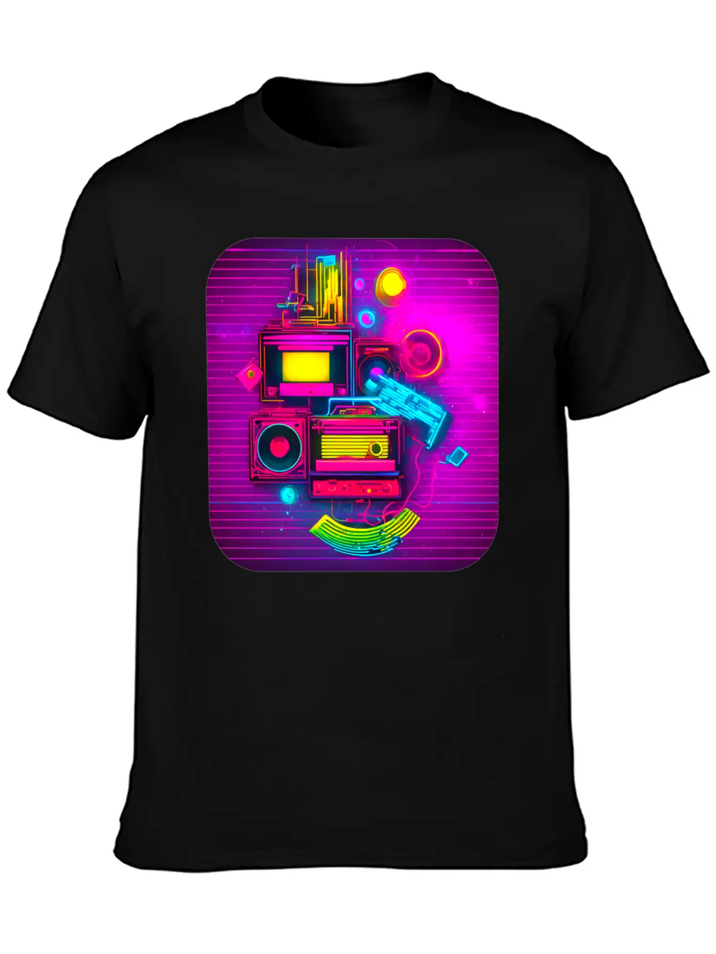 80s Retro Vintage Party Radio Stylish Everyday T-Shirt – Unisex Basic Cotton Tee