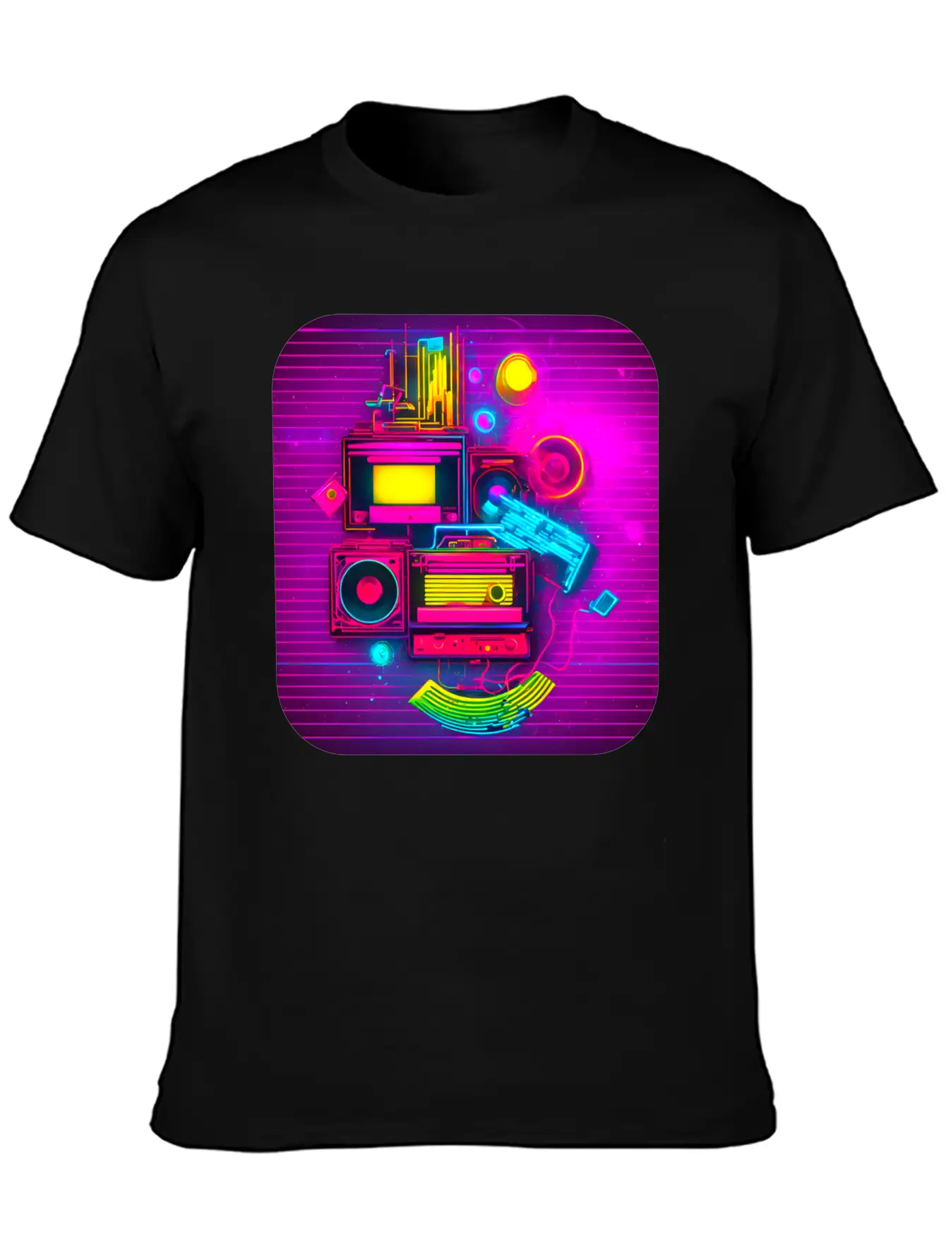 80s Retro Vintage Party Radio Stylish Everyday T-Shirt – Unisex Basic Cotton Tee