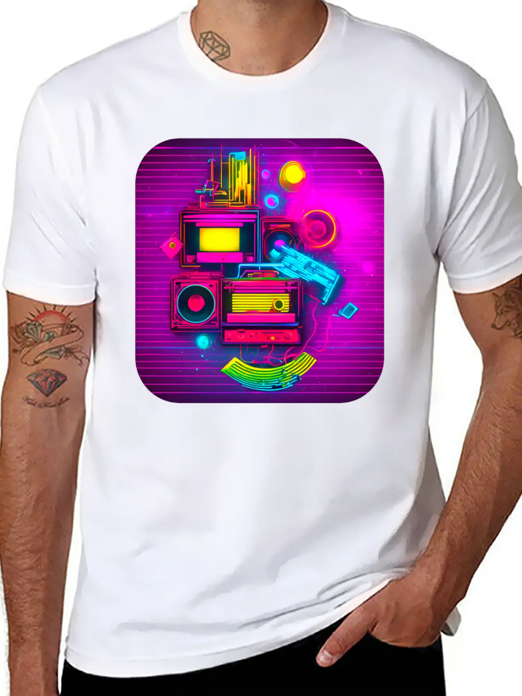 80s Retro Vintage Party Radio Stylish Everyday T-Shirt – Unisex Basic Cotton Tee