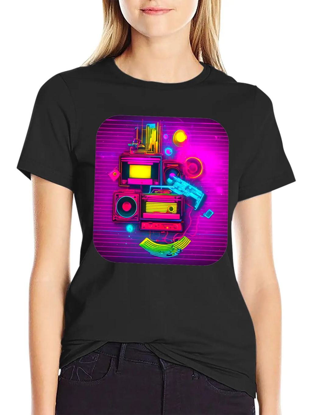 80s Retro Vintage Party Radio Stylish Everyday T-Shirt – Unisex Basic Cotton Tee