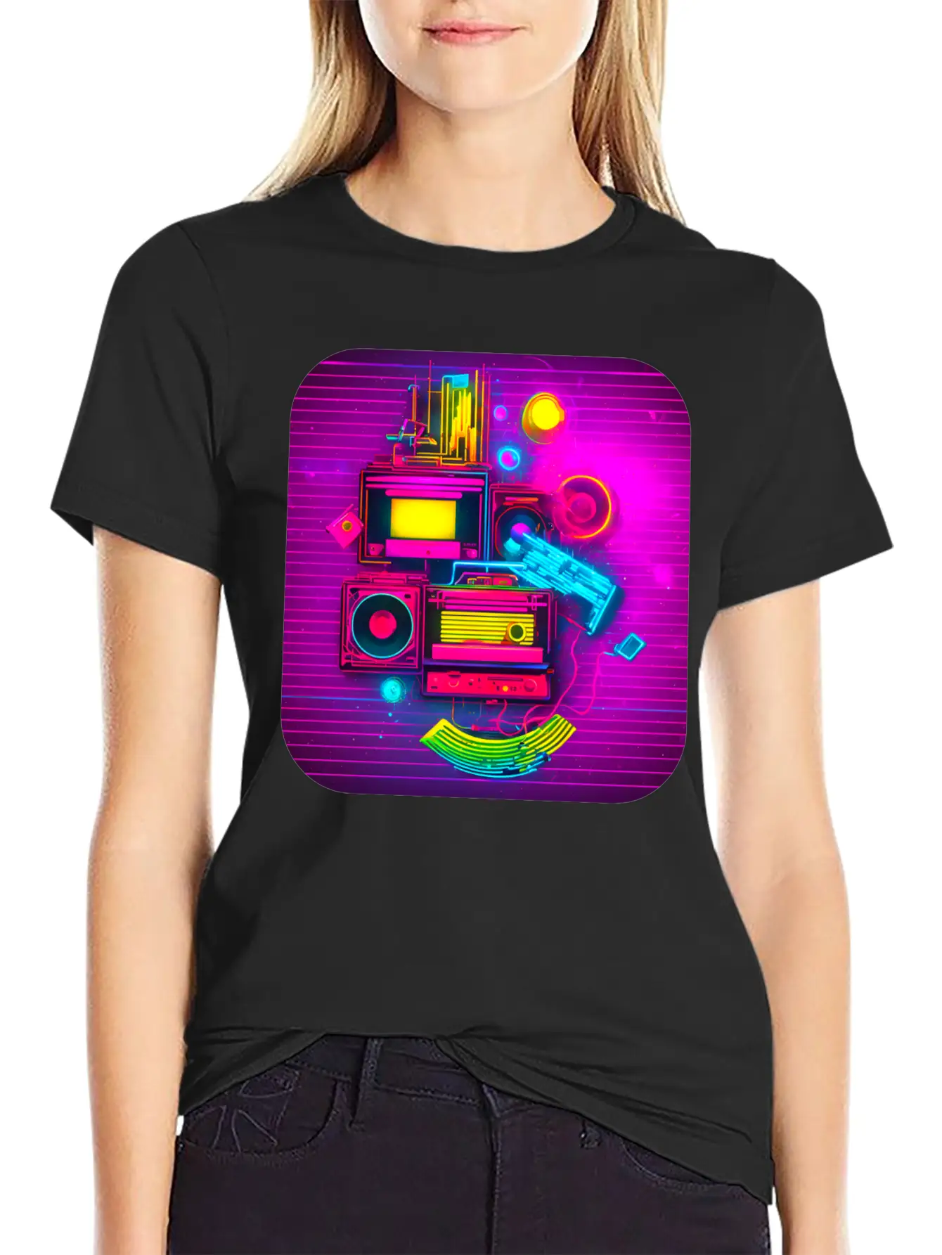 80s Retro Vintage Party Radio Stylish Everyday T-Shirt – Unisex Basic Cotton Tee