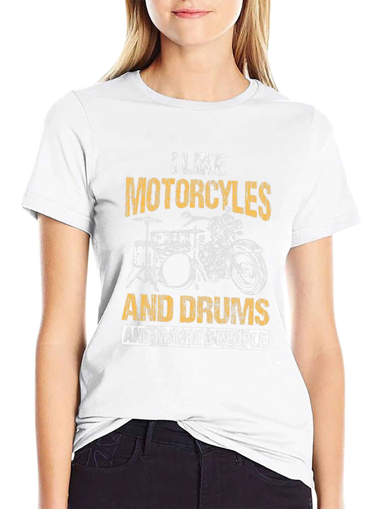 Motorcycle and Drum T-Shirt - I Like