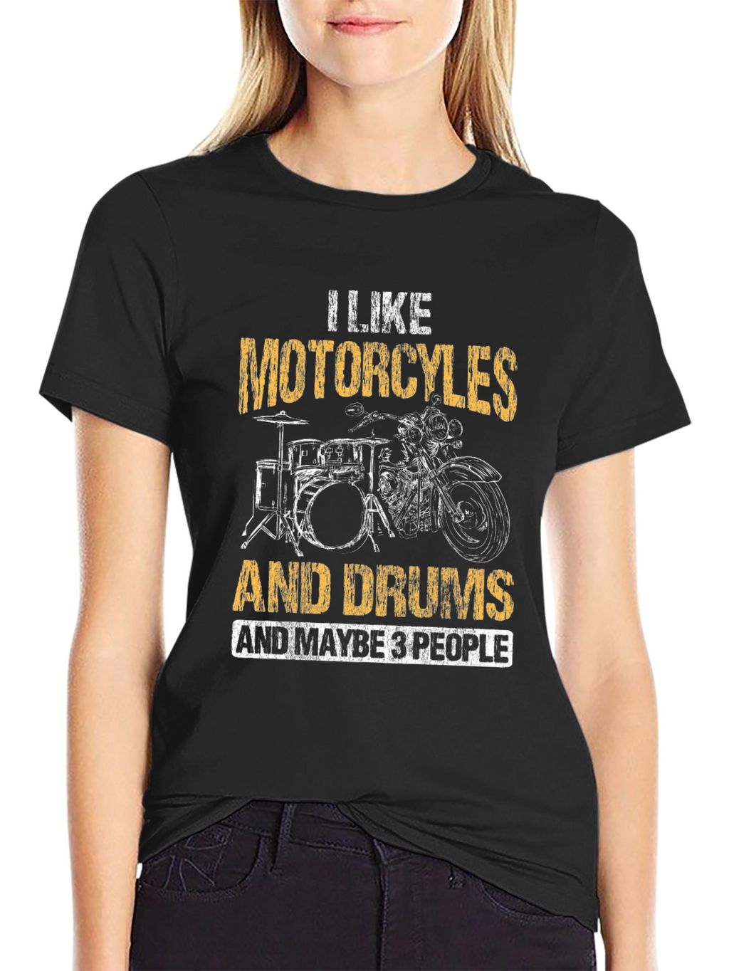 Motorcycle and Drum T-Shirt - I Like