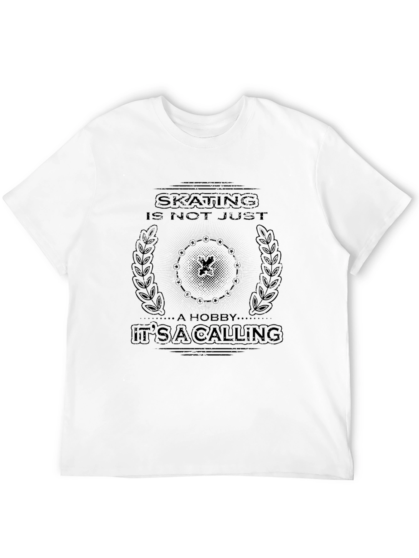 Skating Calling Graphic Tee - Black