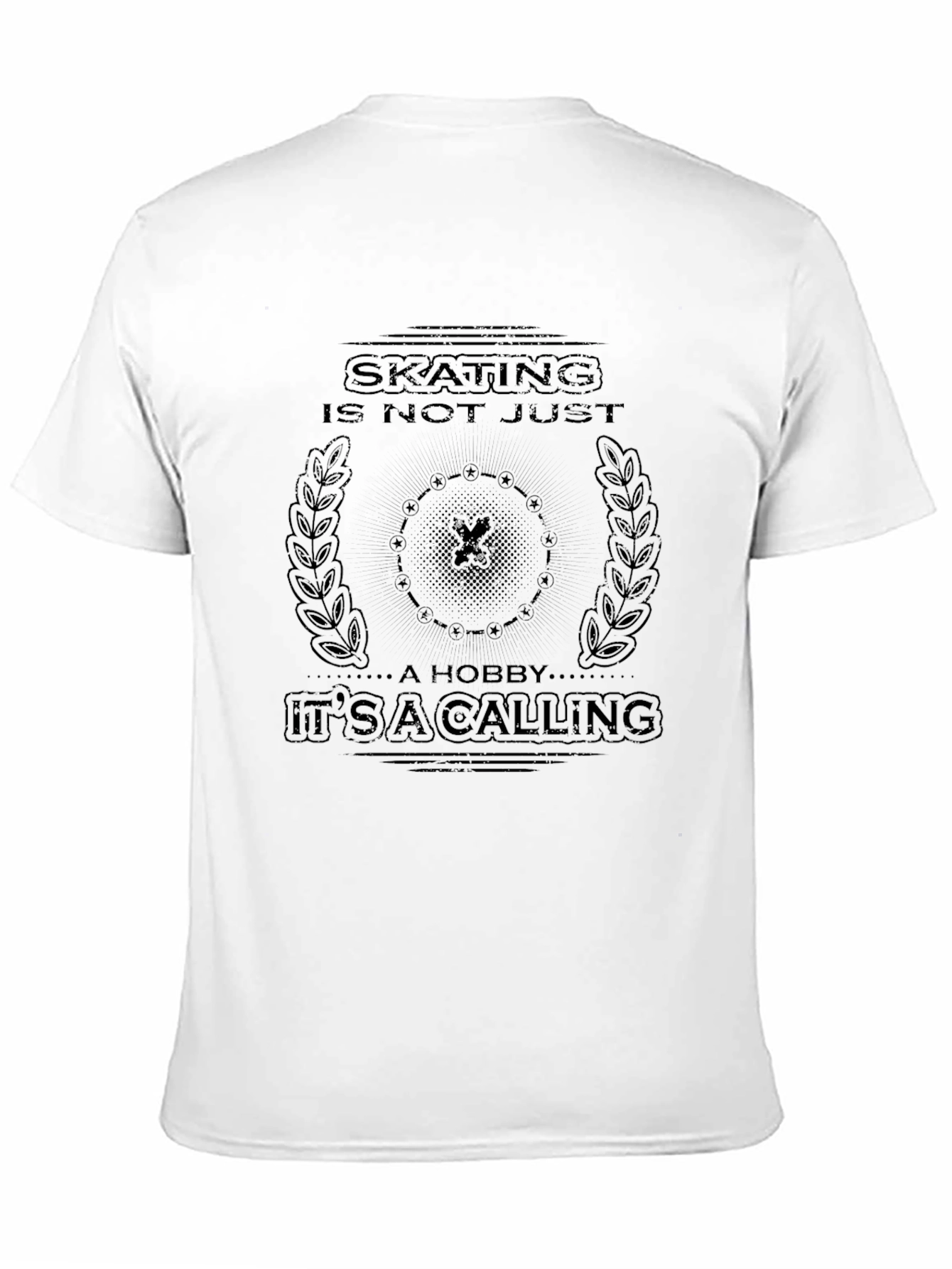 Skating Calling Graphic Tee - Black