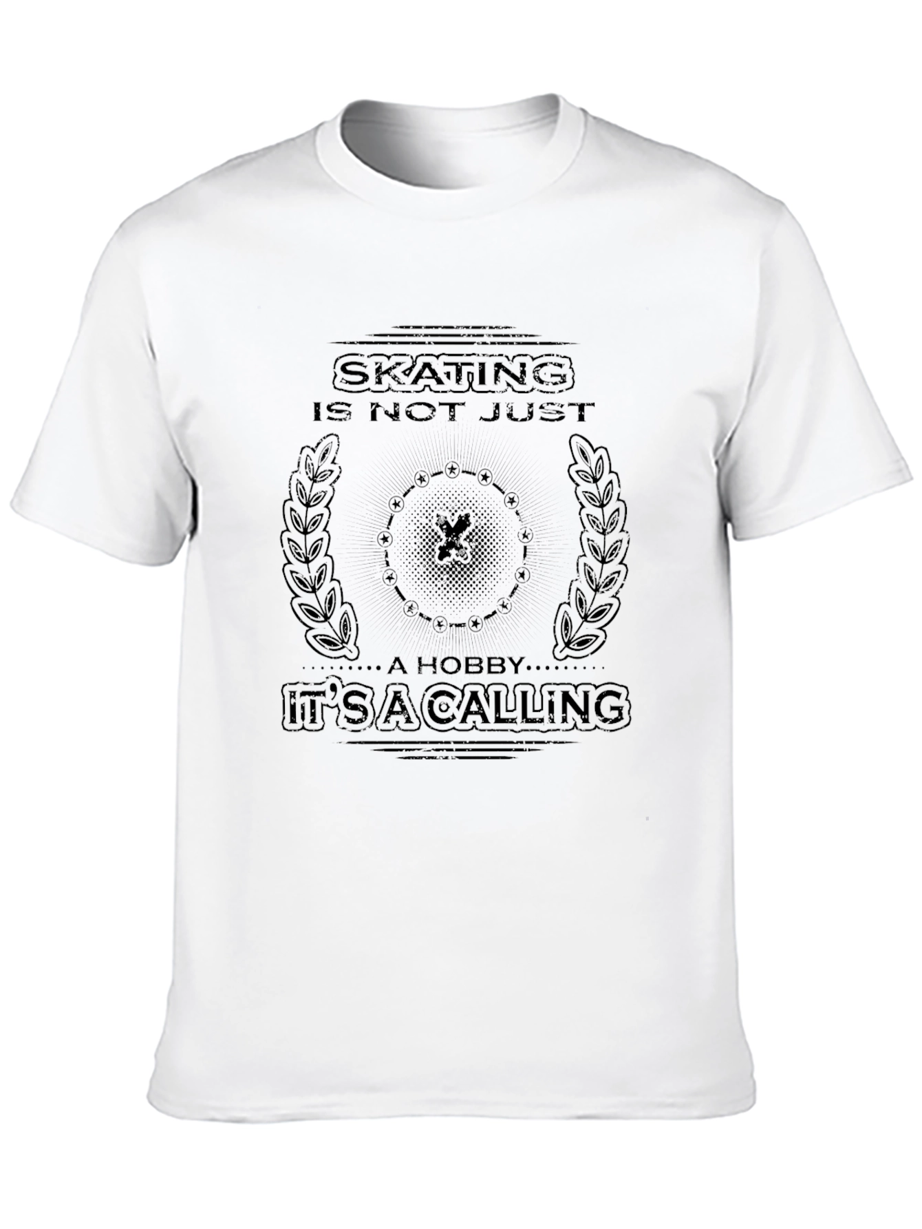 Skating Calling Graphic Tee - Black