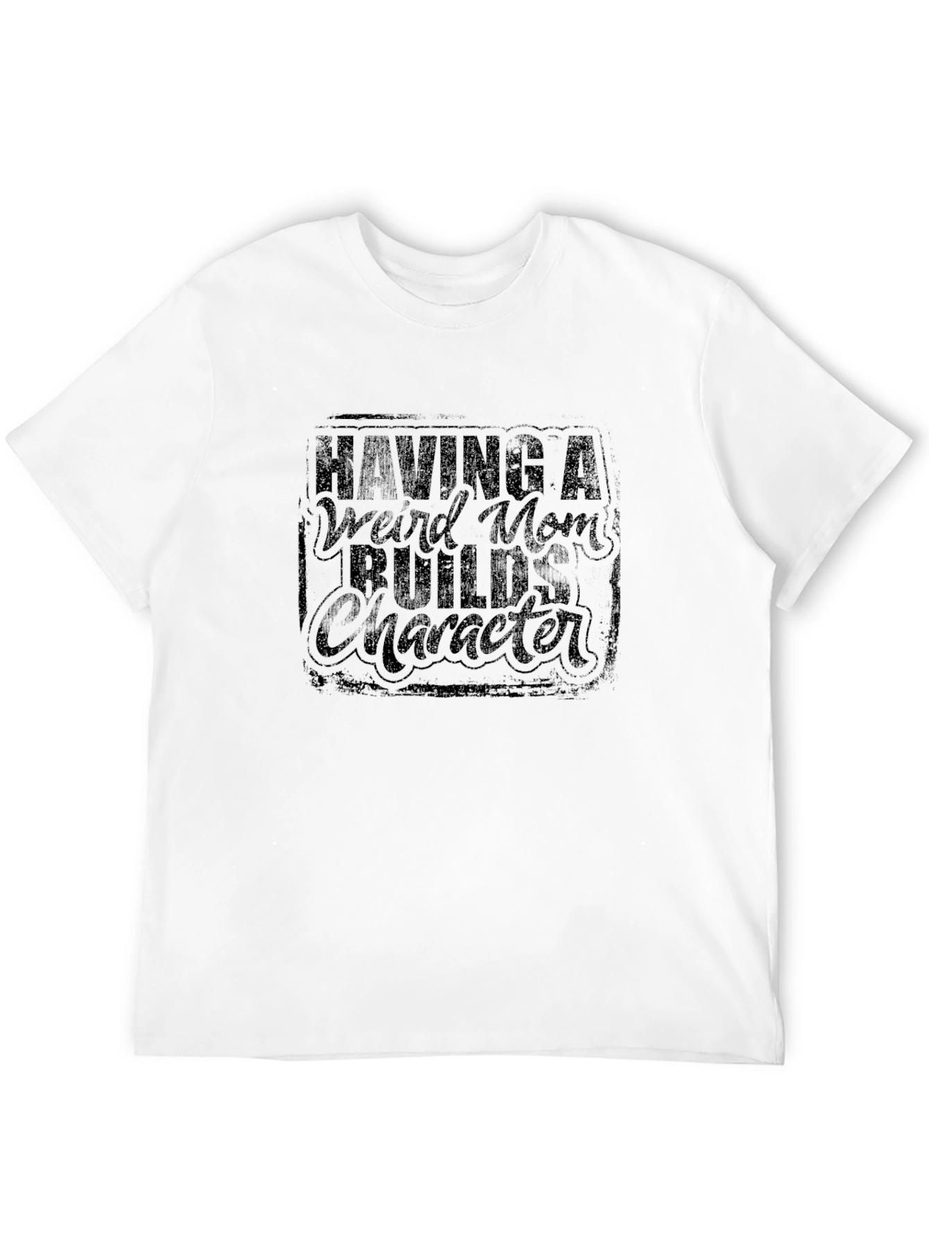 Weird Mom Builds Character Black Graphic Tee