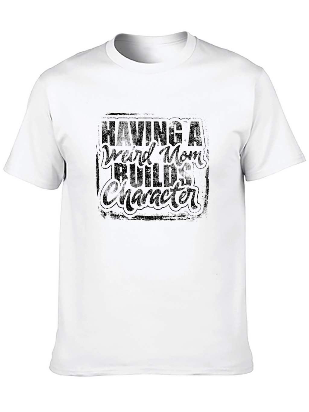 Weird Mom Builds Character Black Graphic Tee