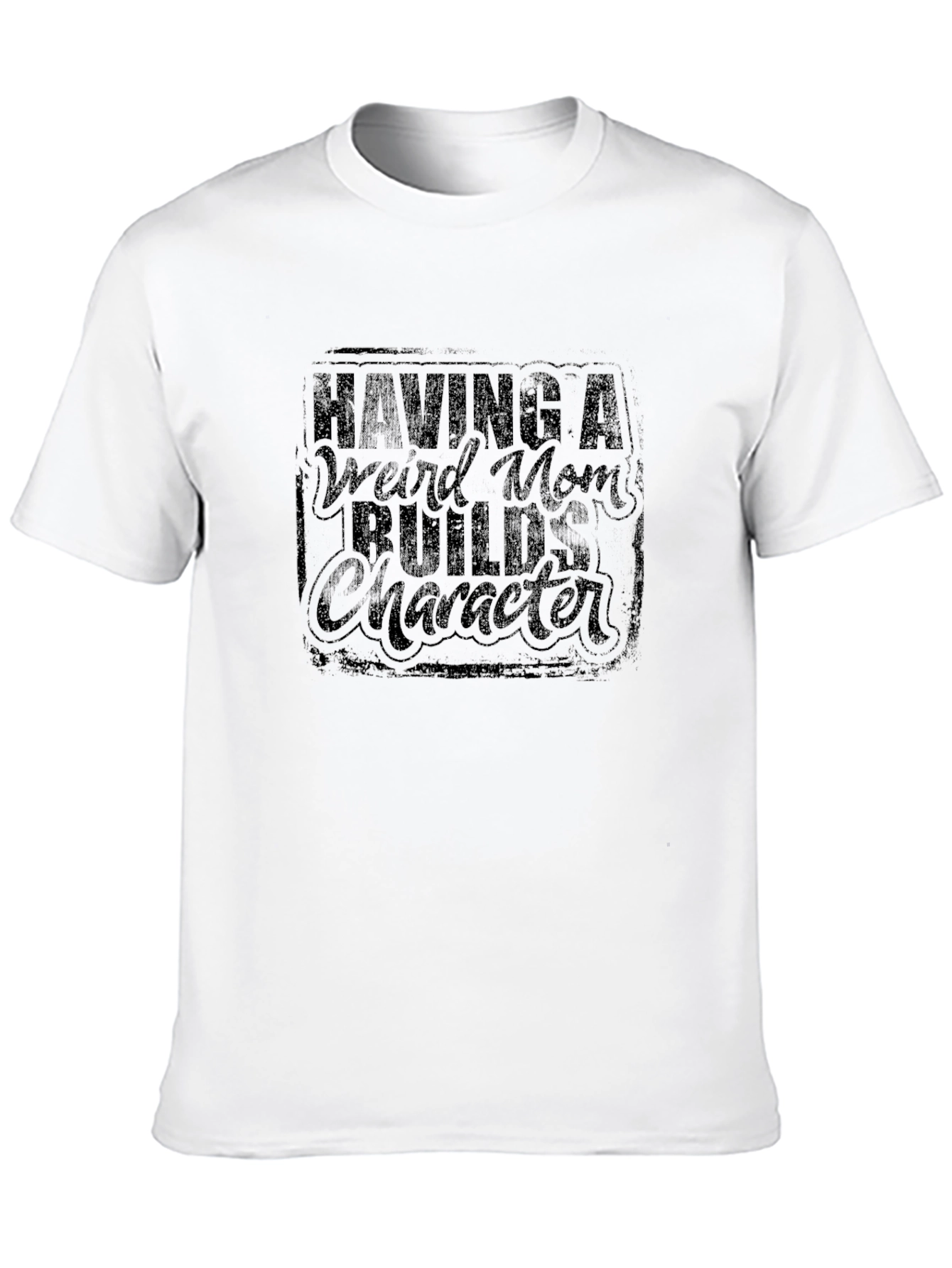 Weird Mom Builds Character Black Graphic Tee